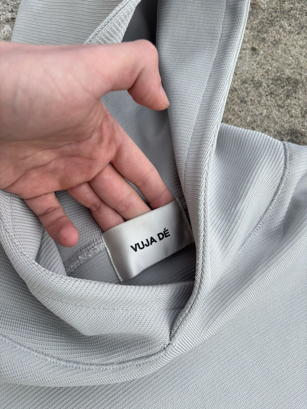 Vuja De VUJA DE ANDANTE KNIT HOODIE (PEWTER BLUE) Size US L / EU 52-54 / 3 - 3 Thumbnail