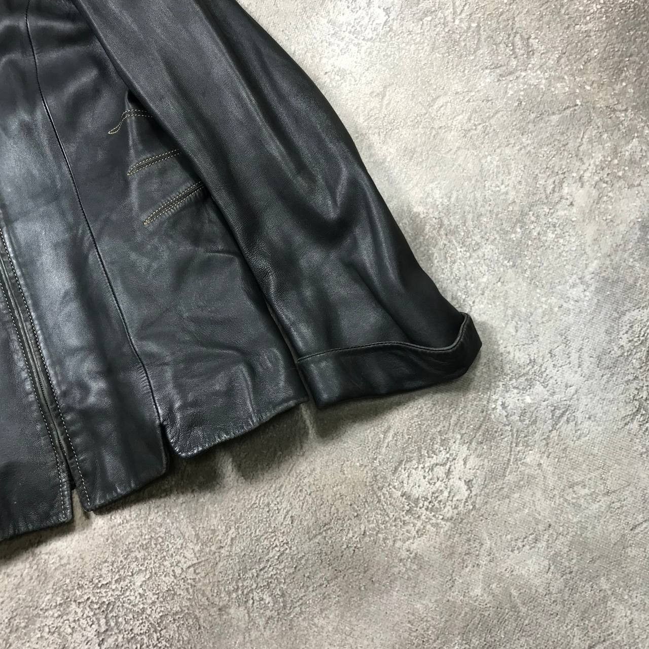 Japanese Brand VINTAGE Y2K LEATHER JACKET JAPAN CASUAL STREETWEAR 90s Size M / US 6-8 / IT 42-44 - 5 Thumbnail
