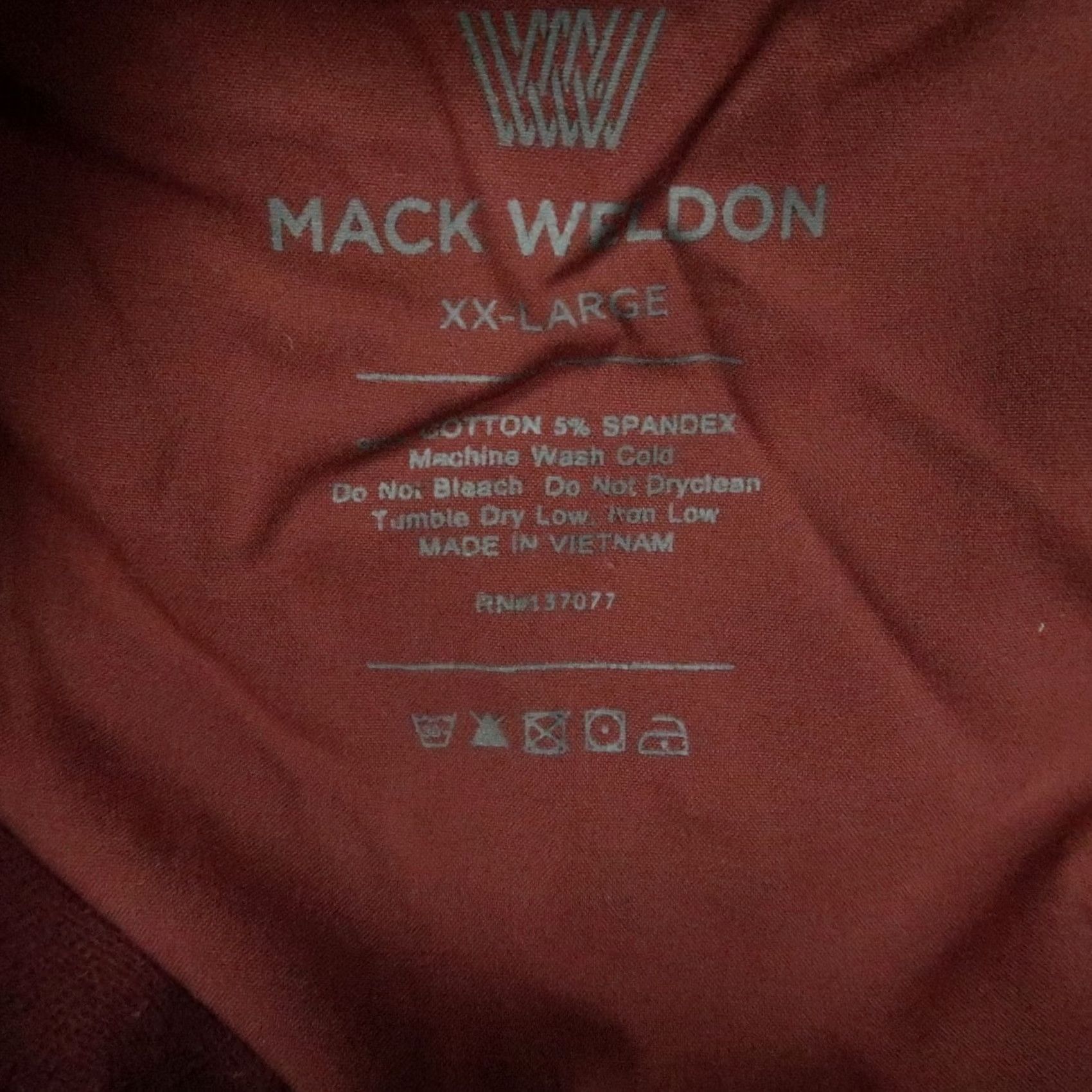 Vintage Mack Weldon Pants Mens 2XL Red Athletic Tapered Jogger Pockets Zip Pocket Inseam 31in Elastic Waist Casual Activewear Shirtless? Size US 39 - 3 Thumbnail
