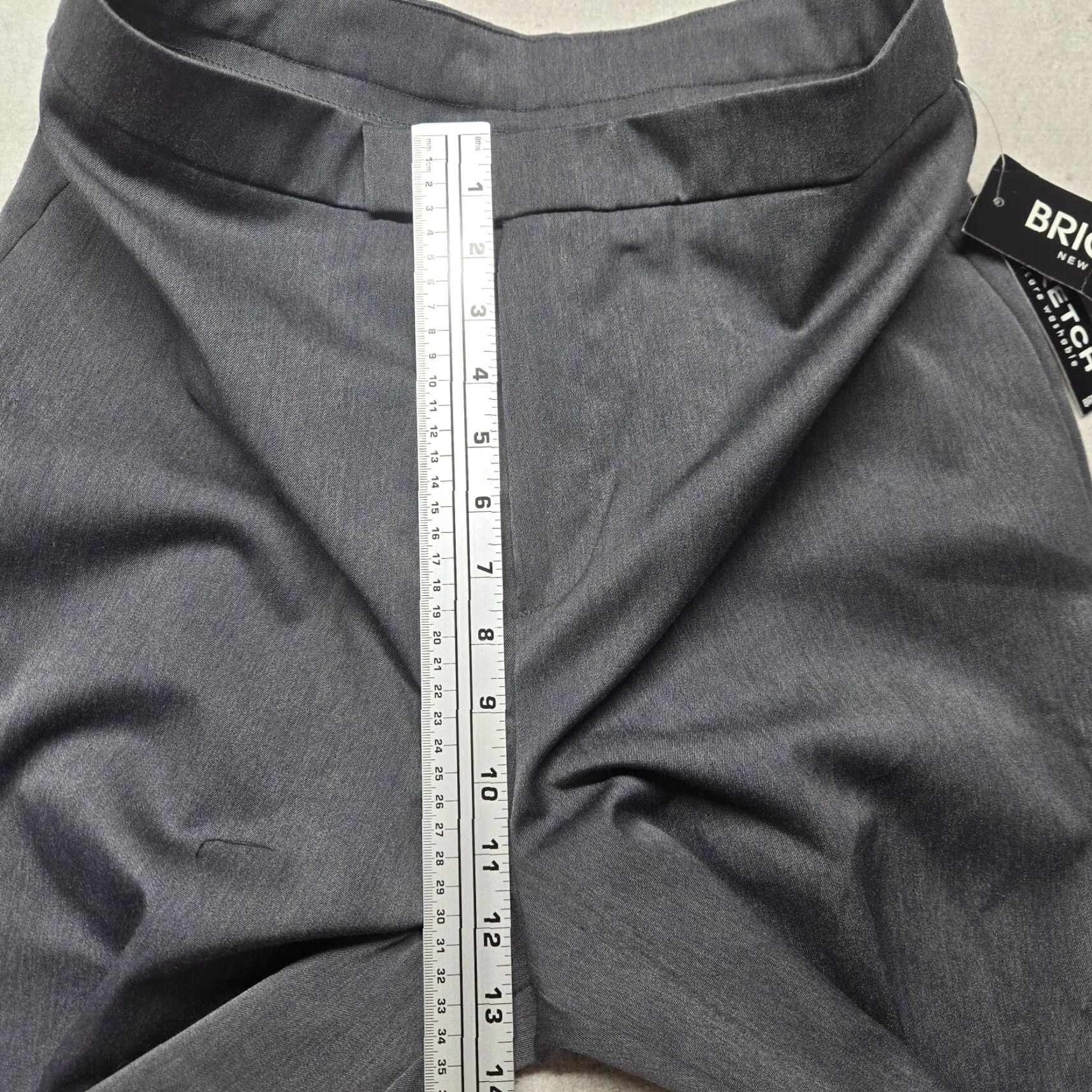 Vintage BRIGGS NEW YORK Pants Women Wide Leg Gray Stretch Flat Front High Waist Slacks 12 Size 34" / US 12 / IT 48 - 6 Thumbnail
