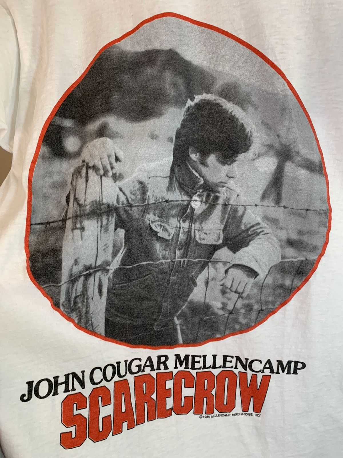 Band Tees × Vintage *RARE* Vintage 1985 John Cougar Mellencamp Scarecrow T-Shirt Size US M / EU 48-50 / 2 - 5 Thumbnail