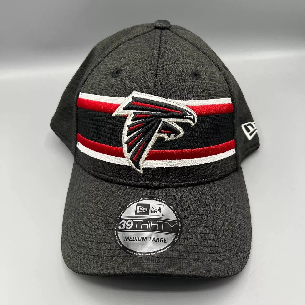 New Era Atlanta Falcons Hat Men M-L Gray Stretch Fitted Cap New Size ONE SIZE - 1 Thumbnail