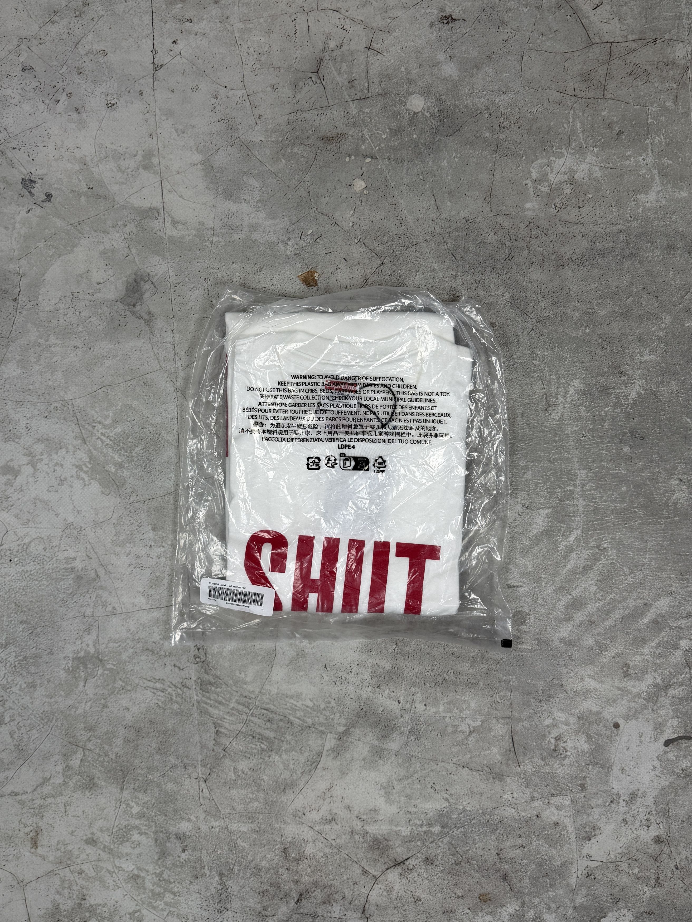 Number (N)ine × Supreme Supreme Number Nine Shut Up, White Size US L / EU 52-54 / 3 - 6 Thumbnail