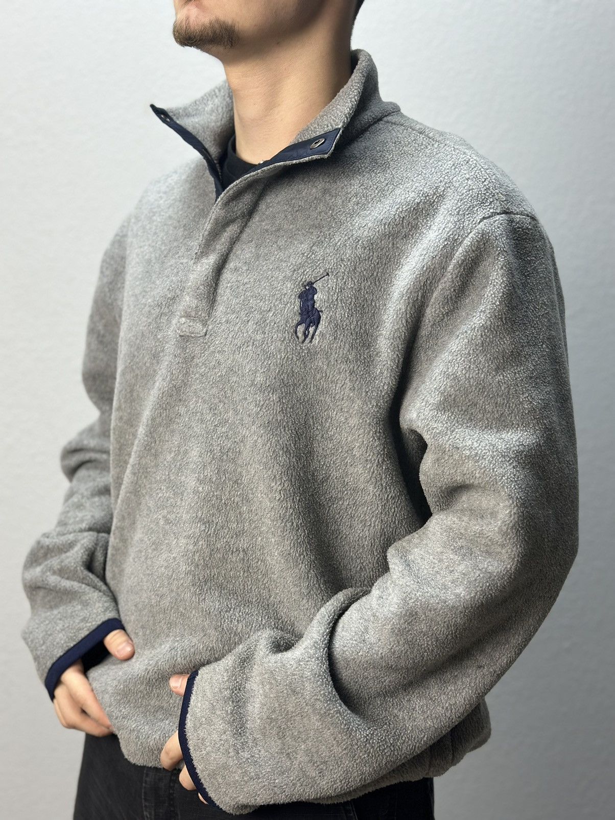 Polo Ralph Lauren × Vintage Vintage Polo Ralph Lauren fleece hoodie Sweatshirt Centre Size US M / EU 48-50 / 2 - 1 Thumbnail