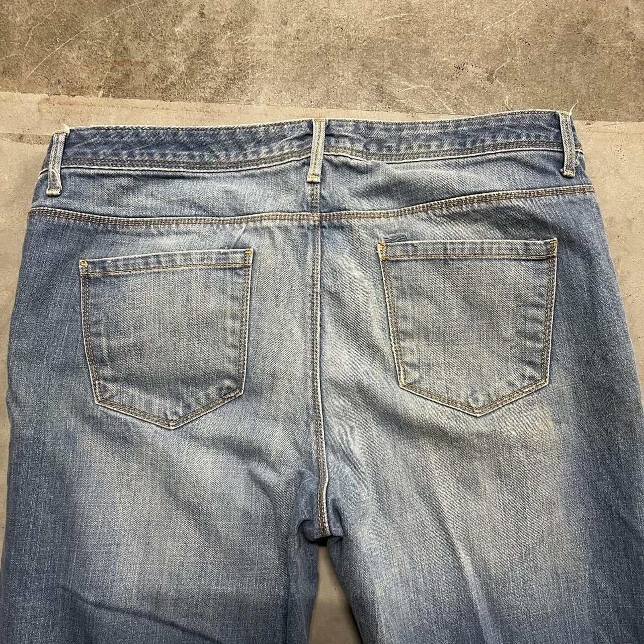 Japanese Brand × Vintage Vintage Y2K Flared Skater Style Medium Wash Denim Jeans! Size US 34 / EU 50 - 7 Thumbnail