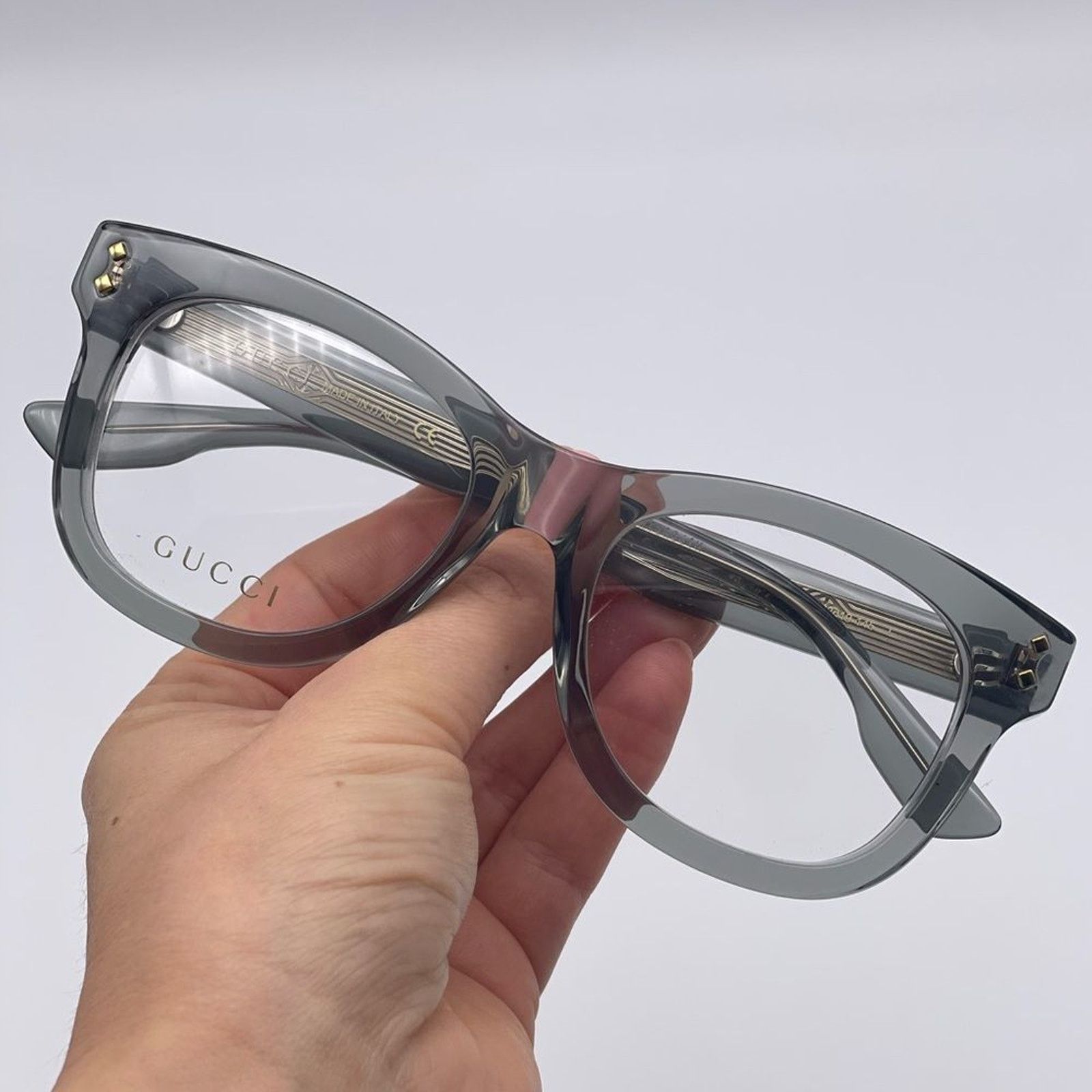 Gucci GUCCI Eyeglasses GG1086O 008 Grey Unisex NEW Size ONE SIZE - 8 Thumbnail