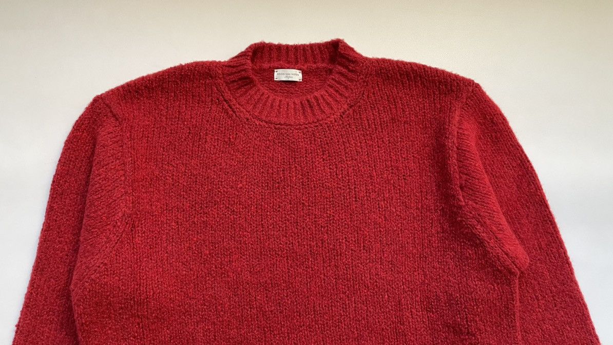 Dries Van Noten Sample Oversized Red Boucle Wool Sweater Size US M / EU 48-50 / 2 - 2 Thumbnail