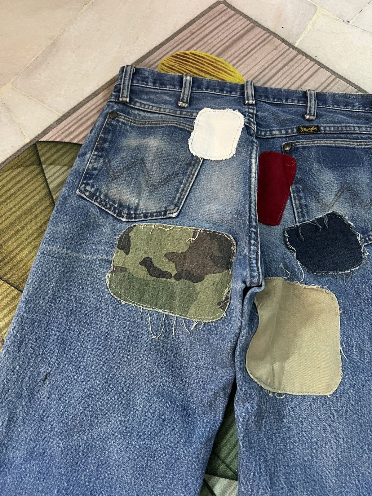 Wrangler 💥80’s Wrangler Patches Made In Usa Jean Very Rare Size US 30 / EU 46 - 17 Thumbnail