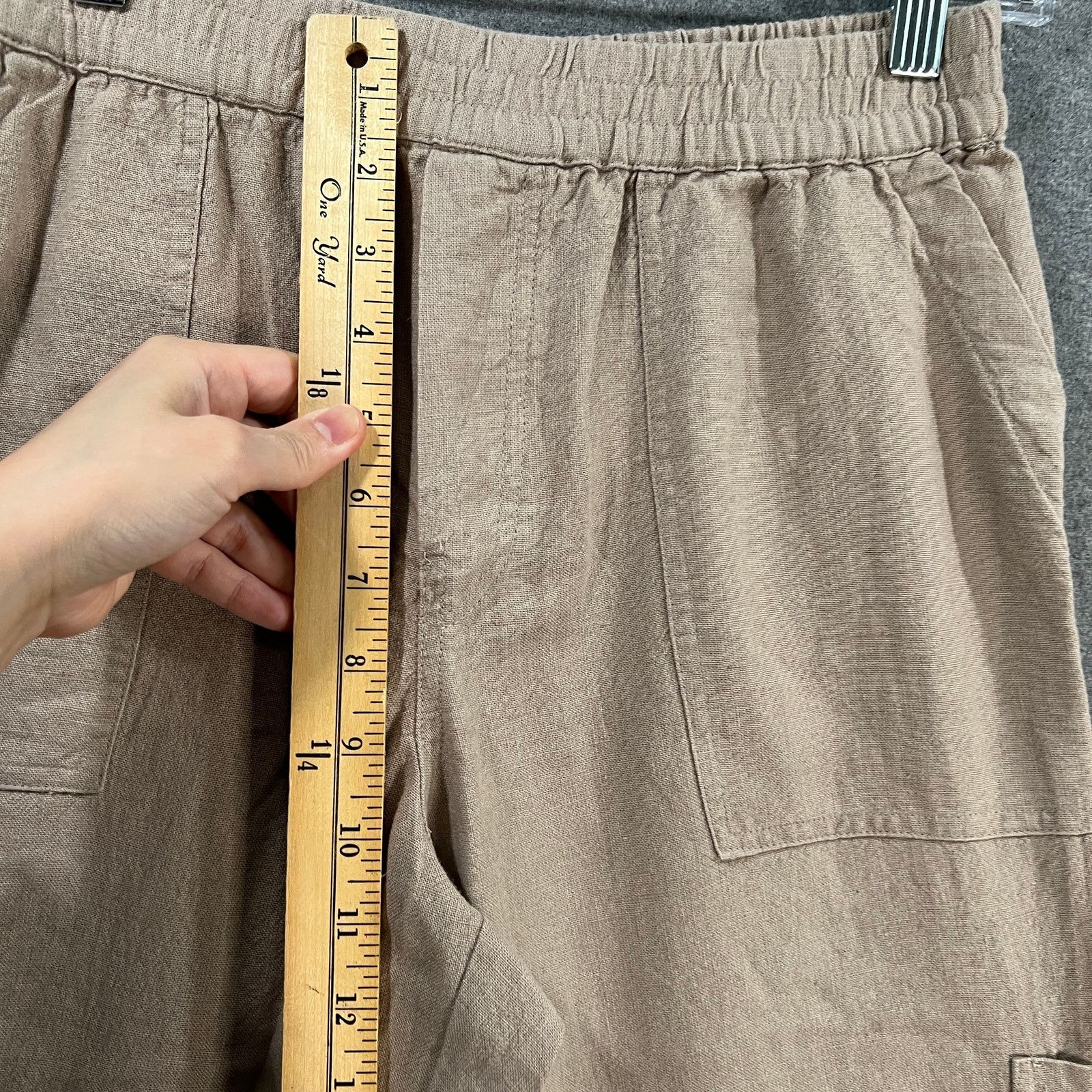 Other Susan Graver Regular Pure Easy Linen Utility Crop Pant Size 27" / US 4 / IT 40 - 7 Thumbnail