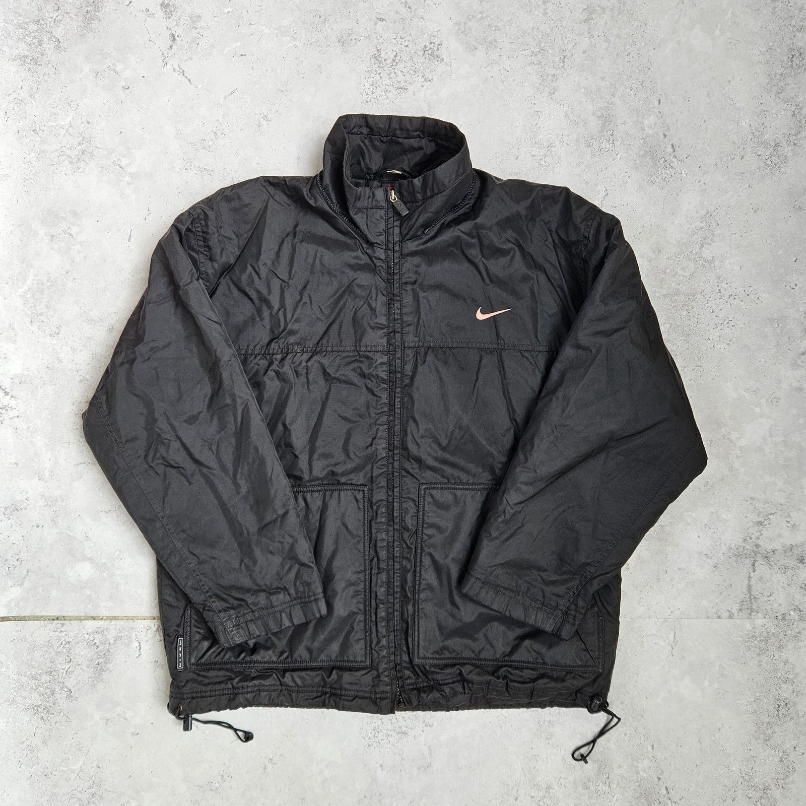 Nike Vintage Nike Jacket Black with nike spell out on the back Size US XL / EU 56 / 4 - 1 Thumbnail