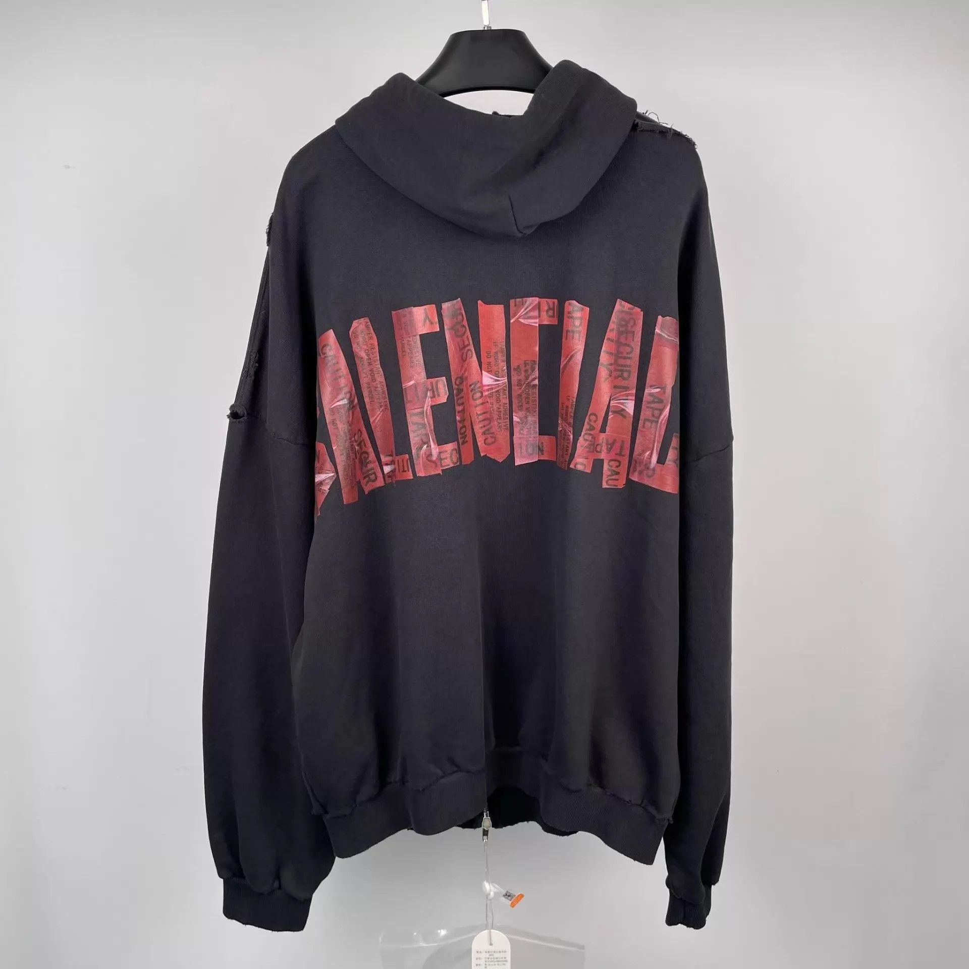 Balenciaga Balenciaga Distressed Ripped Black Jacket Size 3 Size US L / EU 52-54 / 3 - 2 Thumbnail