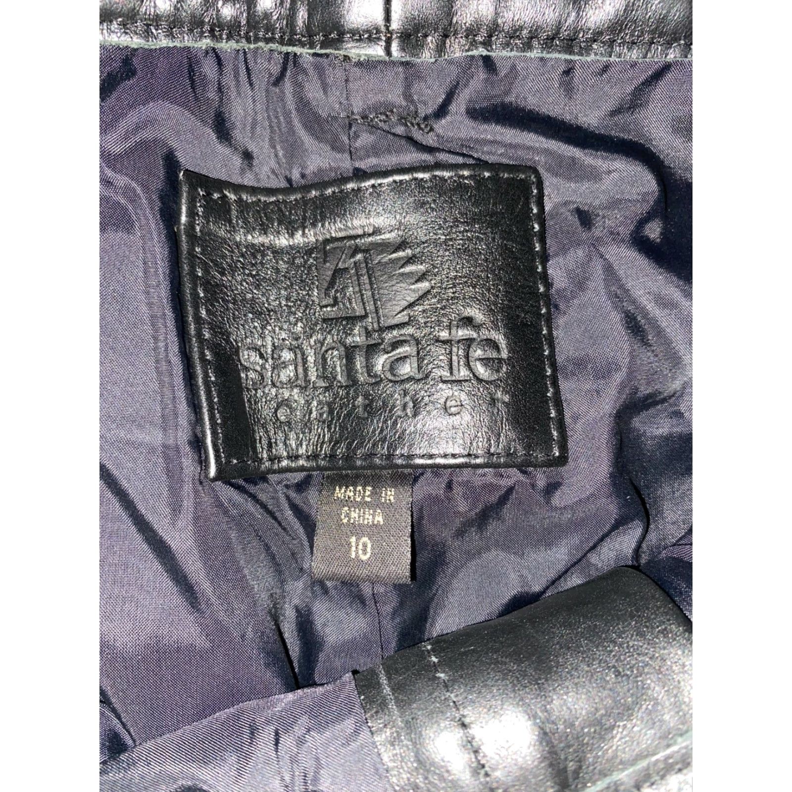 Vintage VINTAGE Sante Fe Leather pants Black womens size 10 biker Harley jeans Size 32" / US 10 / IT 46 - 3 Thumbnail