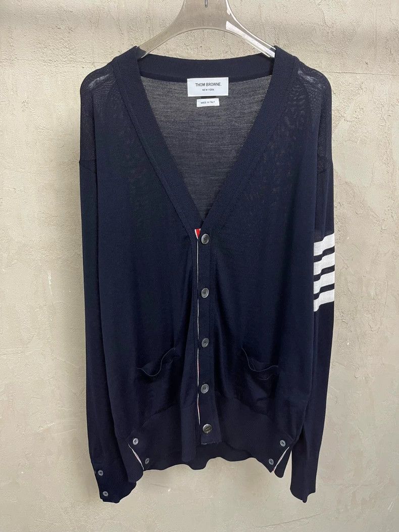 Thom Browne Thom Browne size4 Blue and green wool sweater Size US XL / EU 56 / 4 - 3 Thumbnail