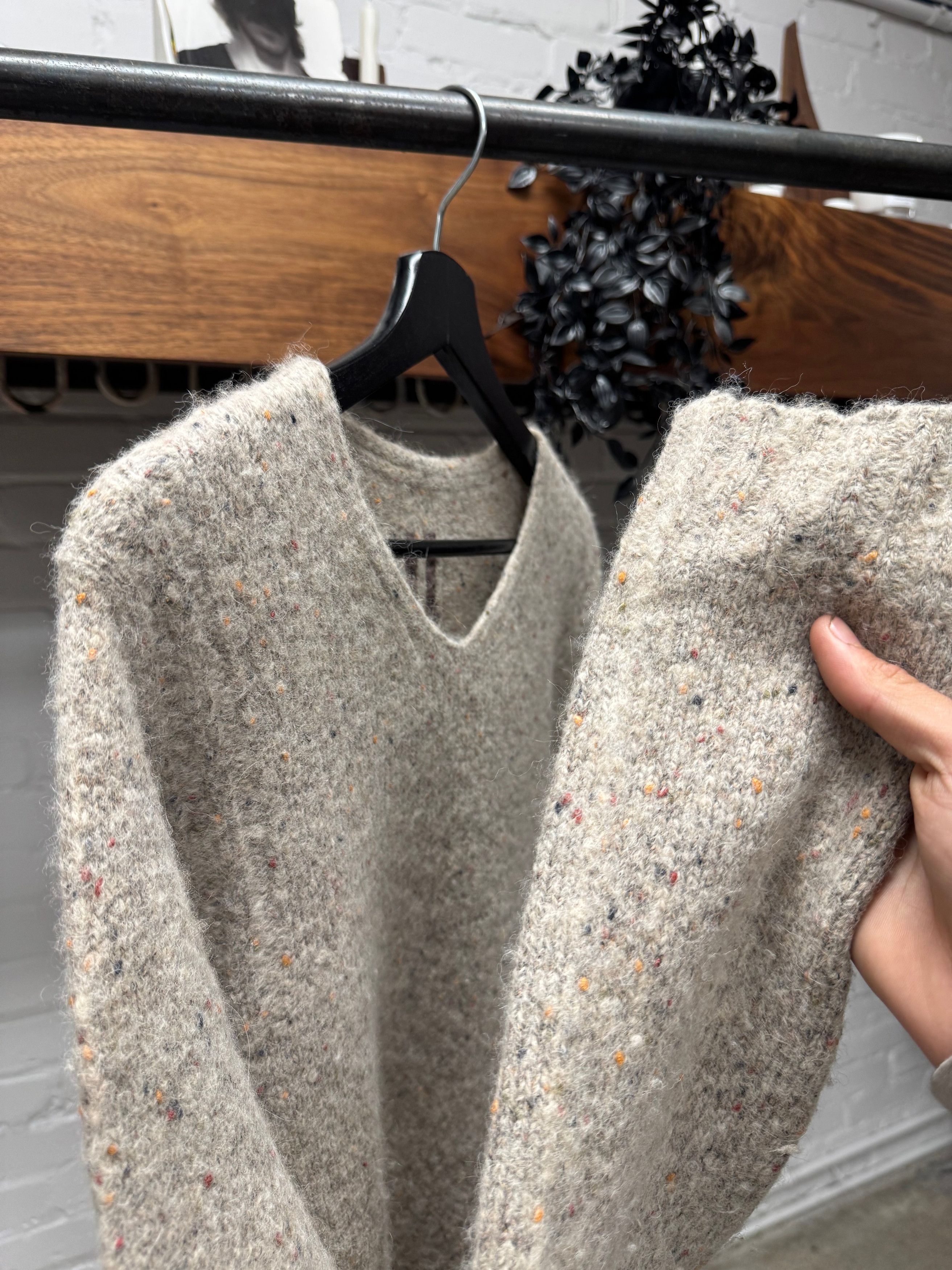 Rick Owens AW2012 Rick Owens ‘Mountain’ Felted Cream Wool Knit Sweater Size US S / EU 44-46 / 1 - 2 Thumbnail