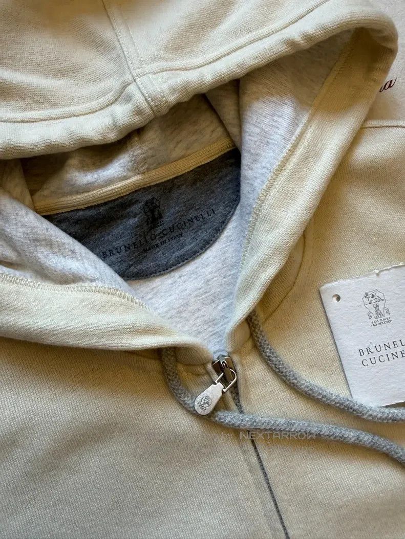 Brunello Cucinelli Brunello Cucinelli Autumn/Winter Cashmere and Cotton Hoode Size US XL / EU 56 / 4 - 3 Thumbnail