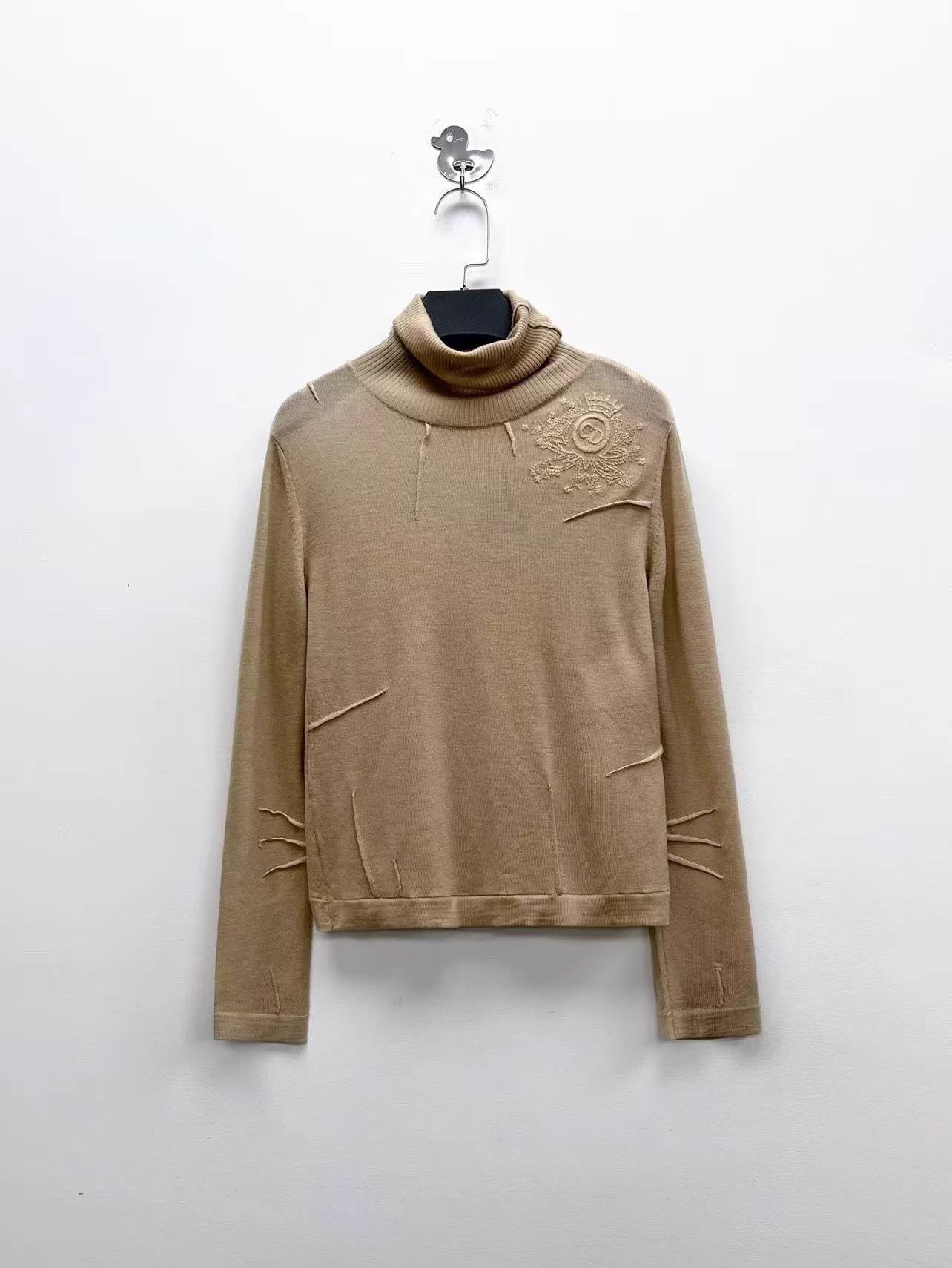 Dior Dior Runway Cashmere Embroidered CD Turtleneck Sweater 38 Size XL / US 12-14 / IT 48-50 - 1 Thumbnail