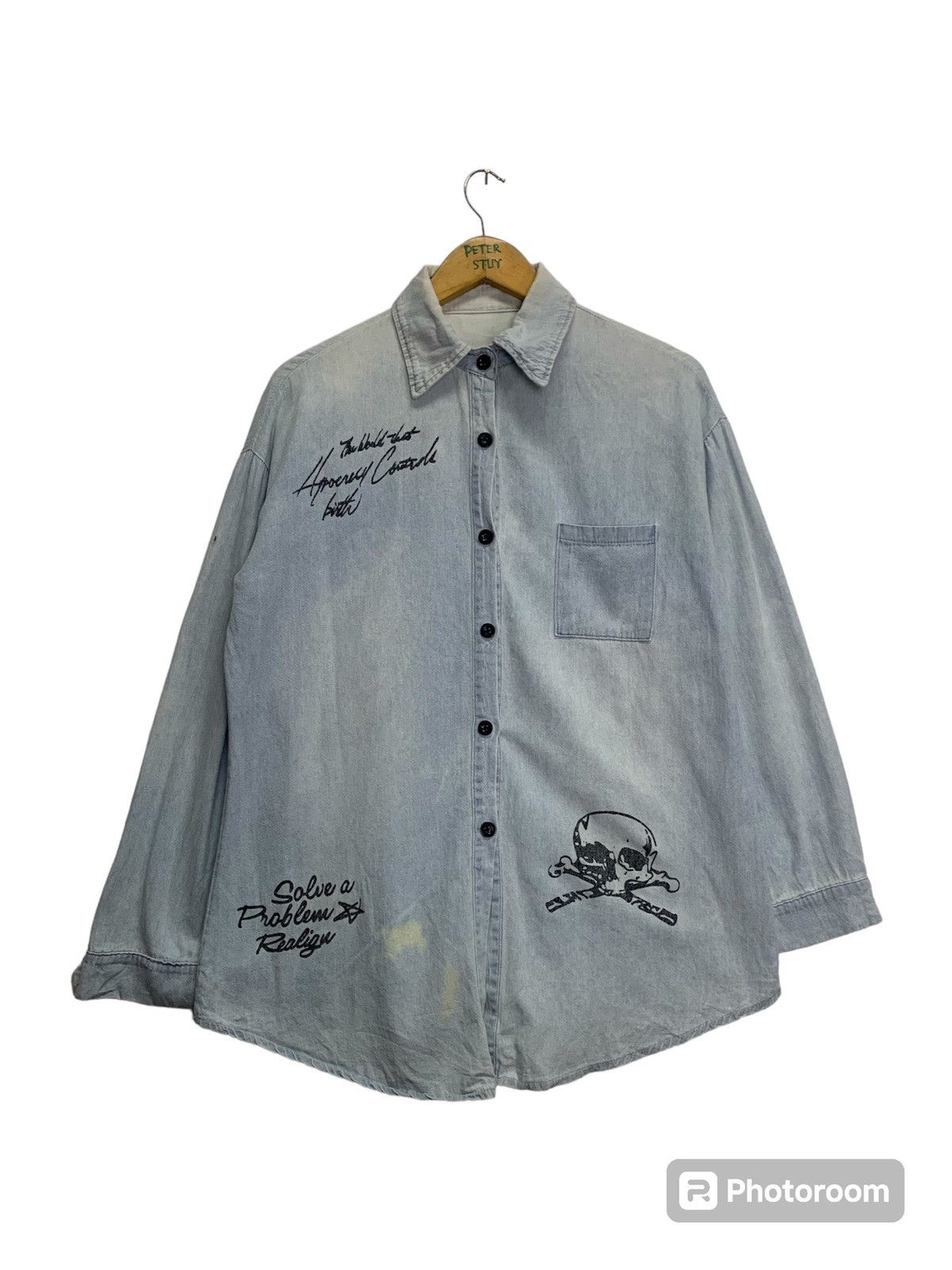 Japanese Brand × Vintage Vintage Denim denim button up Size US M / EU 48-50 / 2 - 1 Thumbnail