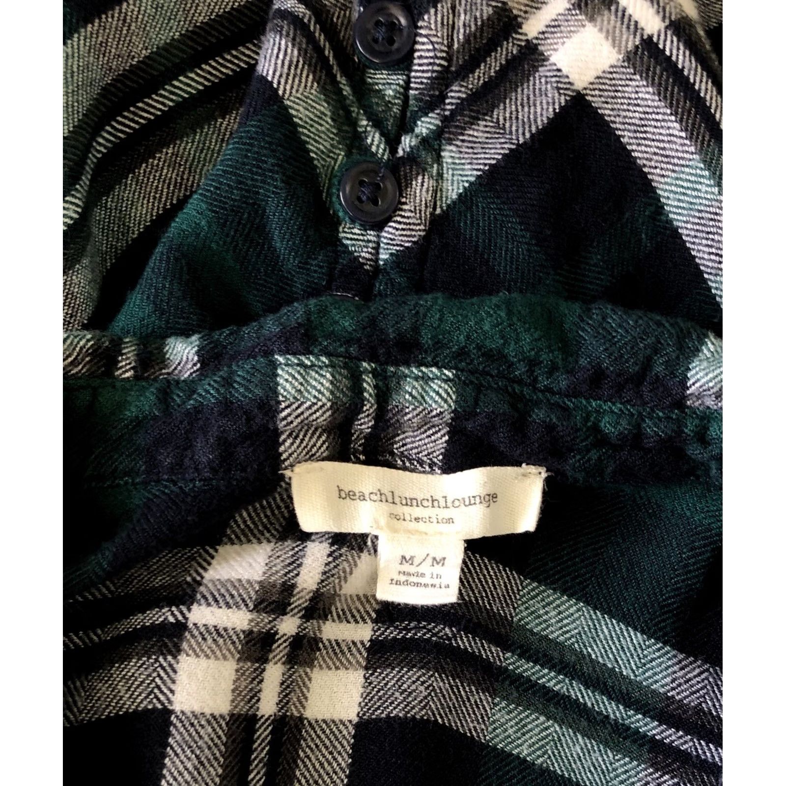 Vintage Beach Lunch Lounge Blouse M Green Plaid Rayon Flannel Top ButtonUp Vintage-Style Grunge 90s Bohemian Western Casual Workwear Womens Size M / US 6-8 / IT 42-44 - 4 Thumbnail