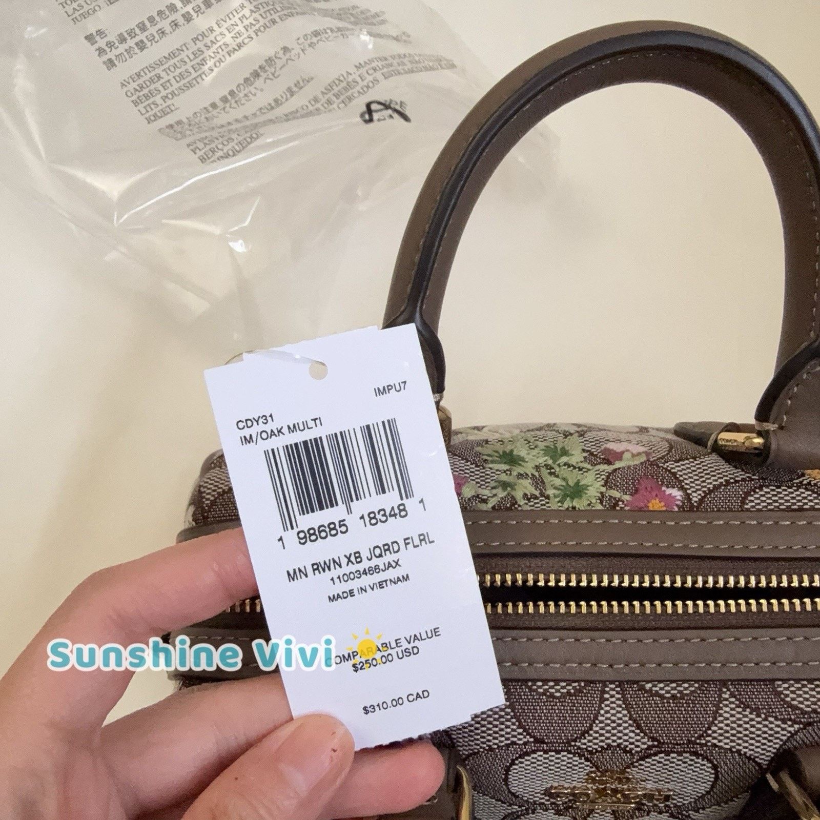 NWT Coach Mini Rowan Crossbody Bag Floral Embroidery CDY31