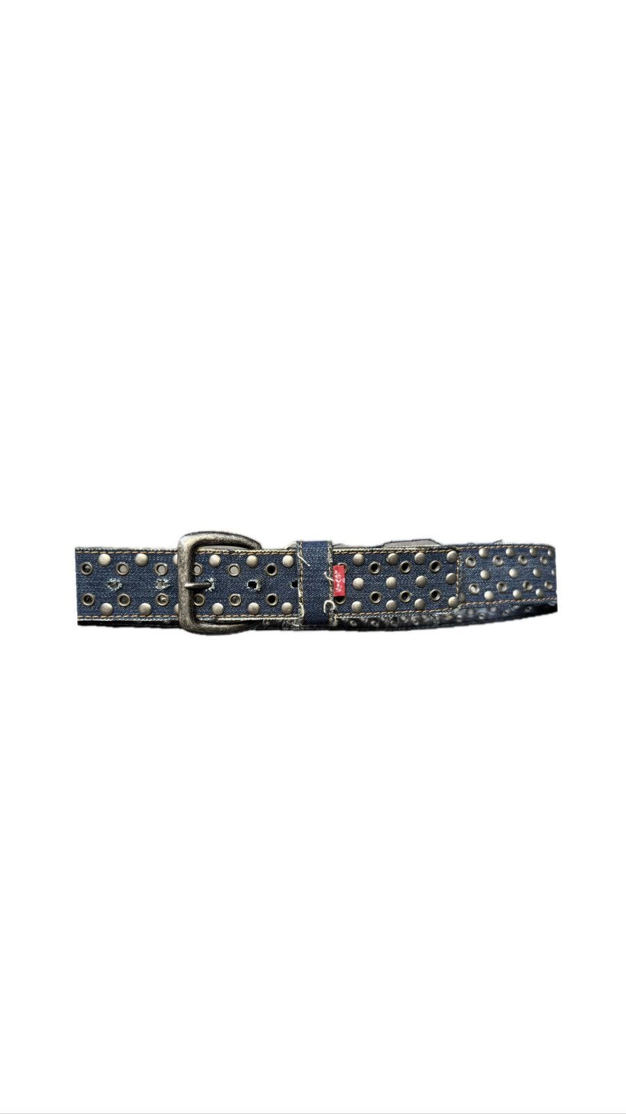 Japanese Brand Y2K Levi’s belt denim leather Japanese style metal logo Size ONE SIZE - 1 Thumbnail