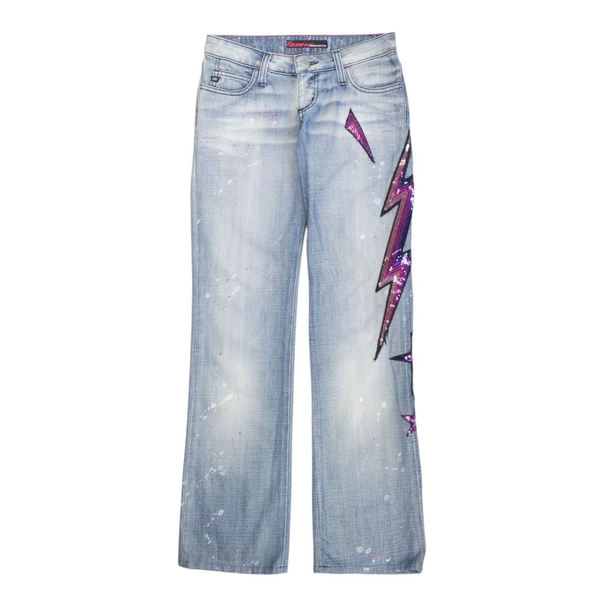 Miss Sixty Miss Sixty SS04 Lightning Bolt Jeans Size 27" / US 4 / IT 40 - 3 Thumbnail
