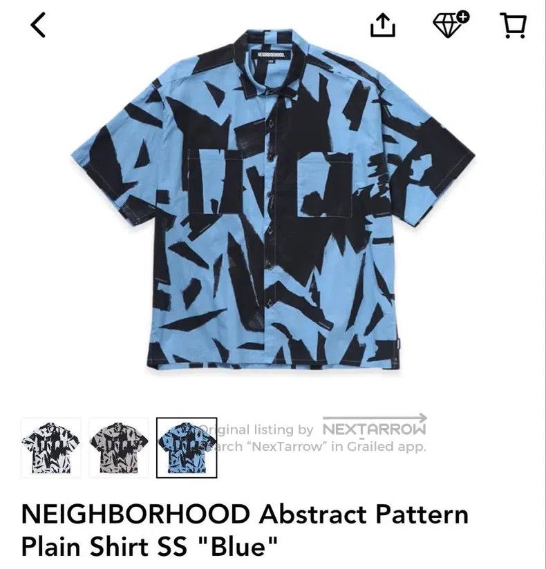 Neighborhood Neighborhood Abstract Patterned Short Sleeve Shirt Size US L / EU 52-54 / 3 - 1 Thumbnail