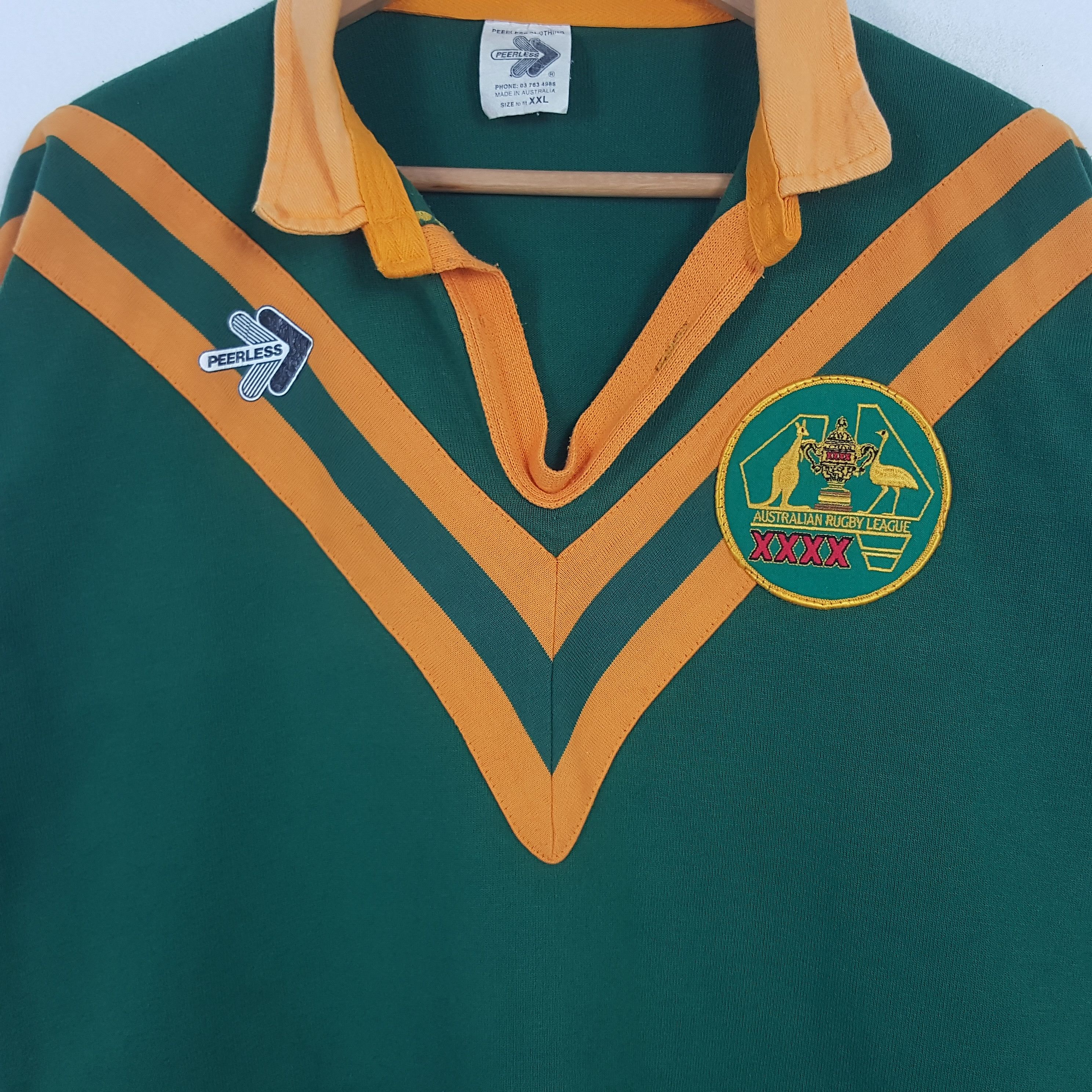 Vintage Vintage Peerless Australia Rugby Team Retro 90's Polos Size US L / EU 52-54 / 3 - 2 Thumbnail
