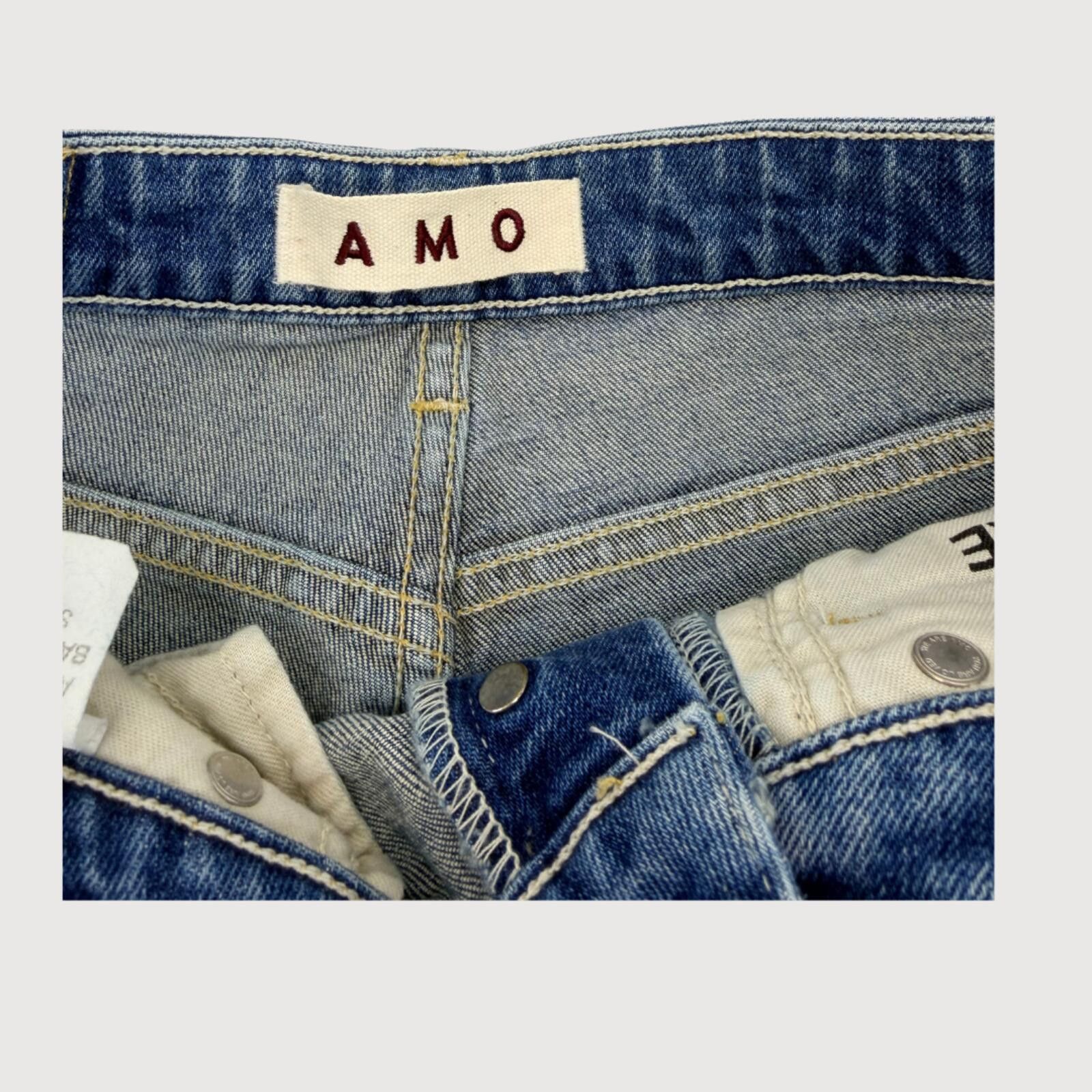 AMOMENTO AMO Babe High Rise Cigarette Jeans Raw Hem 26 Size 26" / US 2 / IT 38 - 3 Thumbnail