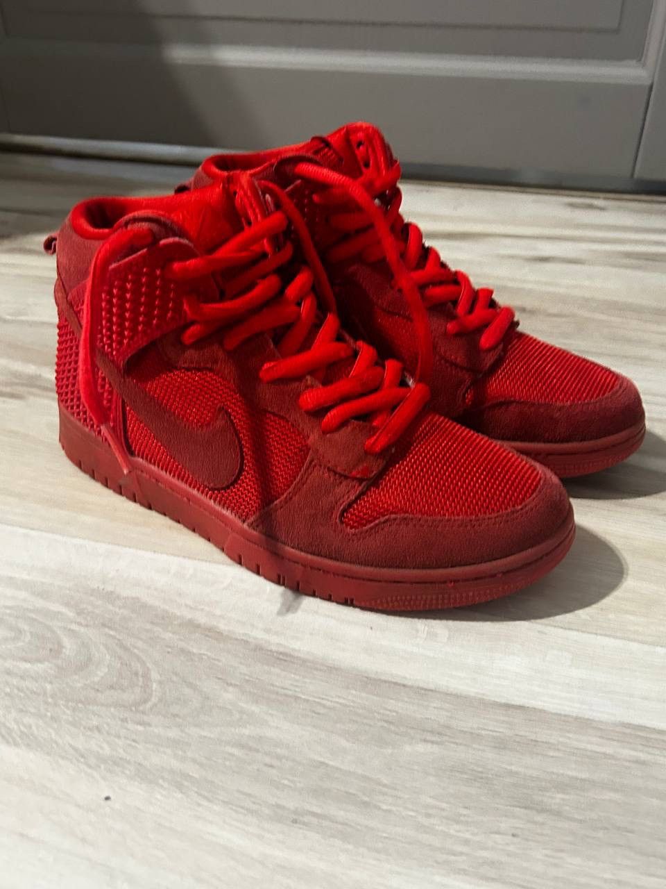 Nike Rare Vintage Nike Dunk Hi CMFT Premium Red October 2015 Air Force 1 Grailed