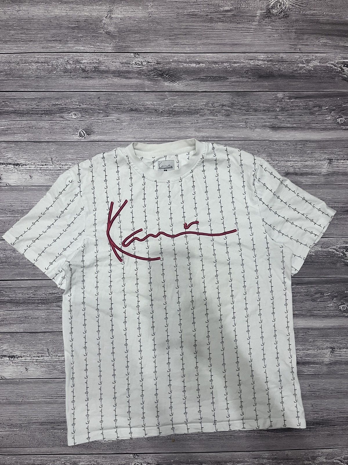 Karl Kani Karl Kani All Over Print Logo T-Shirt White/Red Size US S / EU 44-46 / 1 - 1 Thumbnail