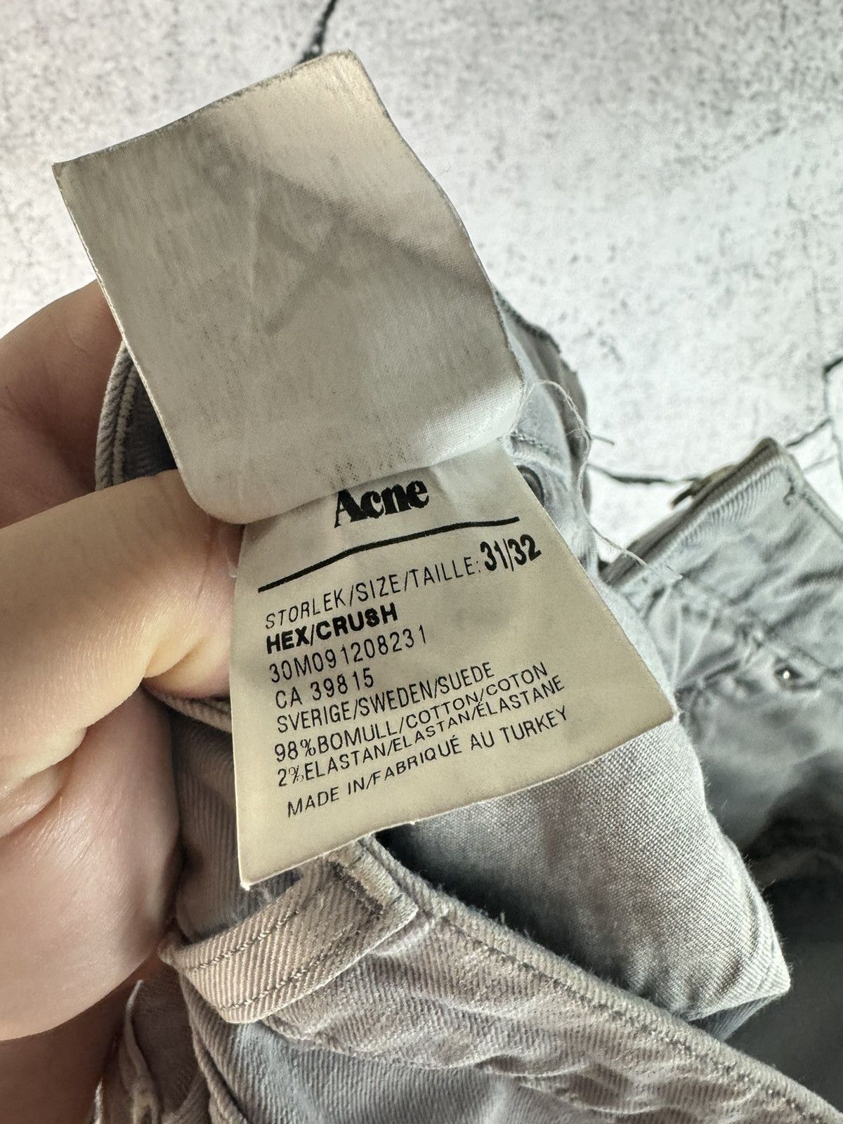 Acne Studios Vintage Acne Jeans Hex Crush Grey Denim Jeans Pants 31/32 Size US 31 - 4 Thumbnail