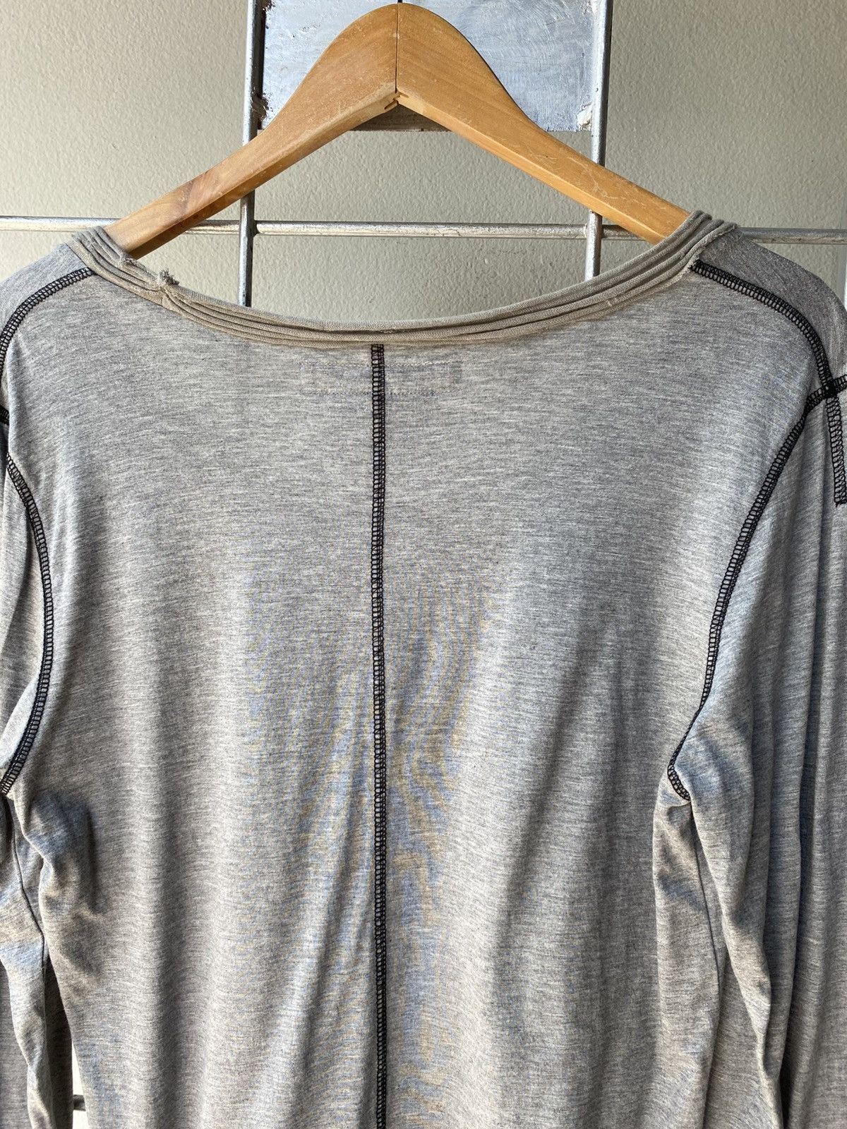 Katharine Hamnett London KATHARINE HAMNETT LONDON Gray Sheer Long-Sleeve Tee Size M / US 6-8 / IT 42-44 - 9 Thumbnail