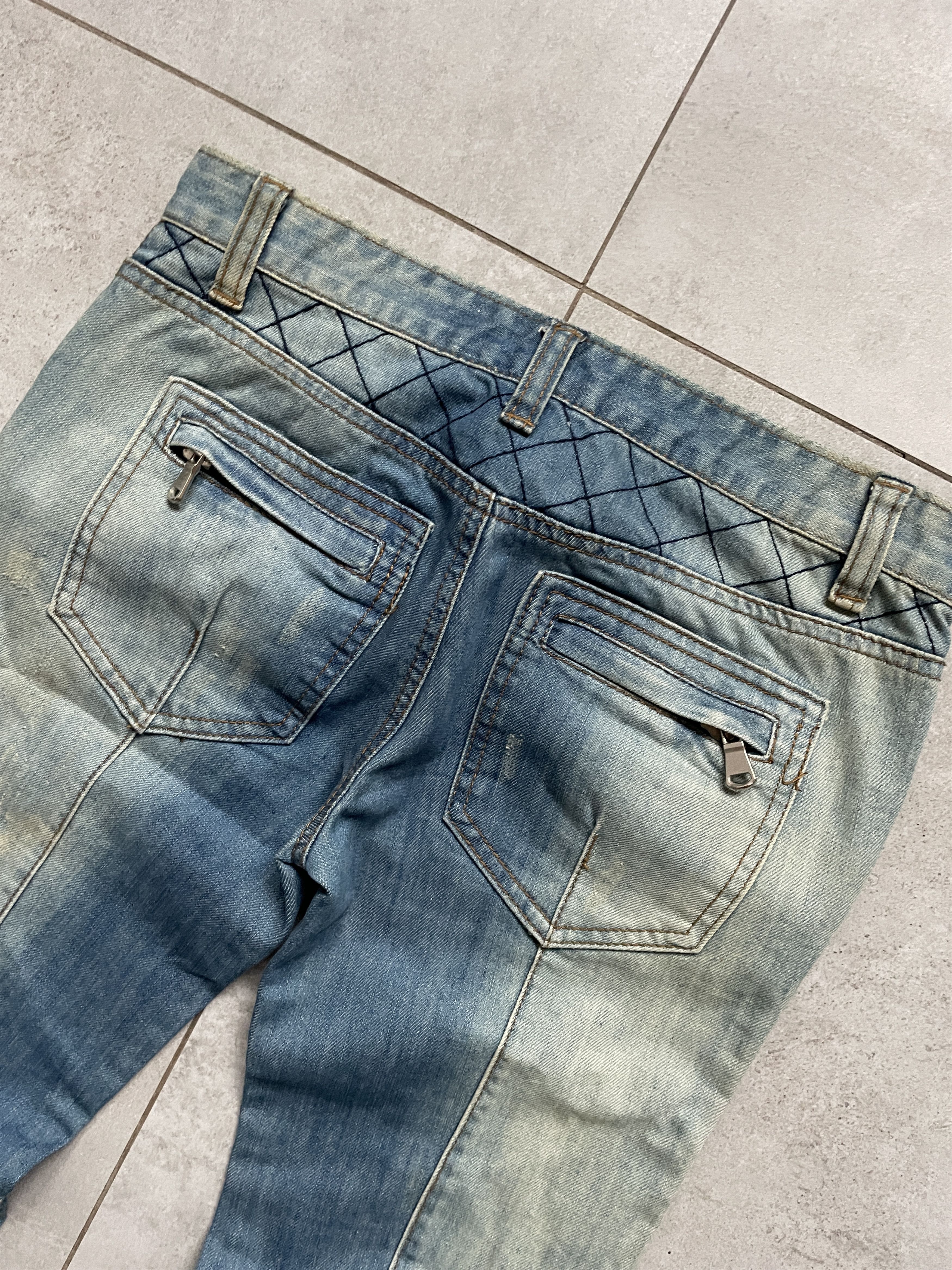 Balmain BALMAIN TYPE DIRT WASHED BIKER SLIM FIT SKINNY JEANS Size US 30 / EU 46 - 3 Thumbnail