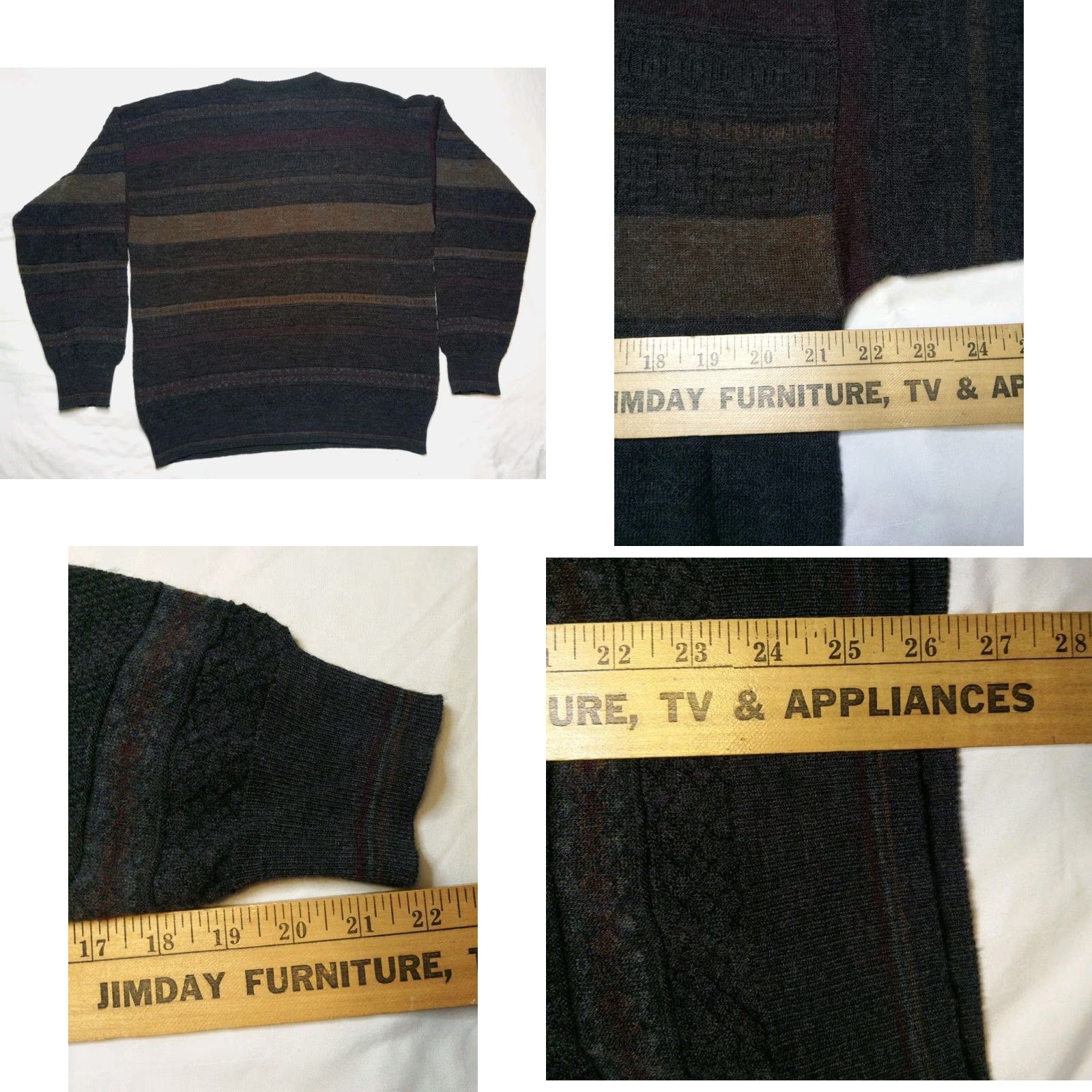 Murano Murano Men Sweater 90s VTG Wool Blend Henley Knit Plaid Multicolor M Size US M / EU 48-50 / 2 - 8 Thumbnail