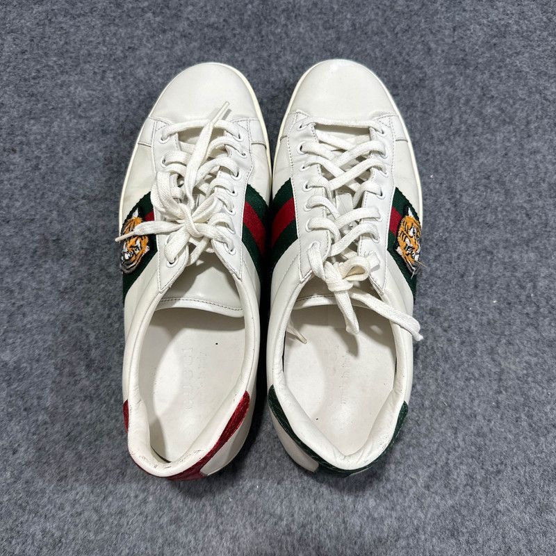 Gucci Gucci Ace Tiger Embroidery Low-Top Sneakers Size US 9.5 / EU 42-43 - 3 Thumbnail