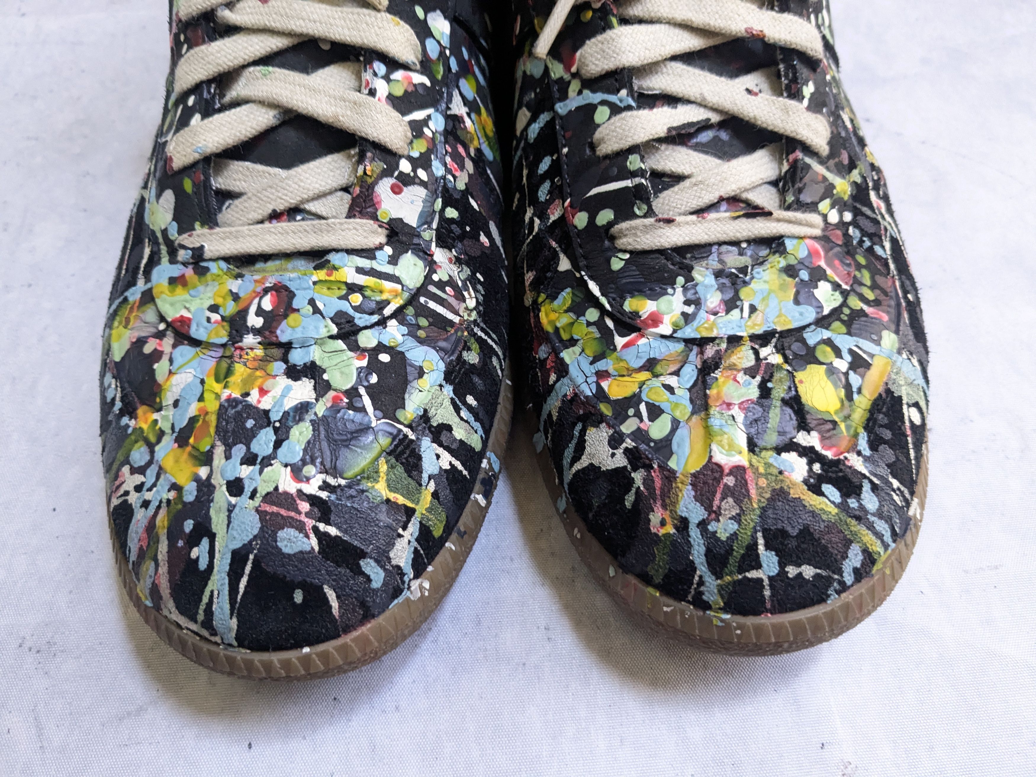 Maison Margiela Maison Margiela Replica GAT Paint Splatter 11 44 Black Size US 11 / EU 44 - 3 Thumbnail