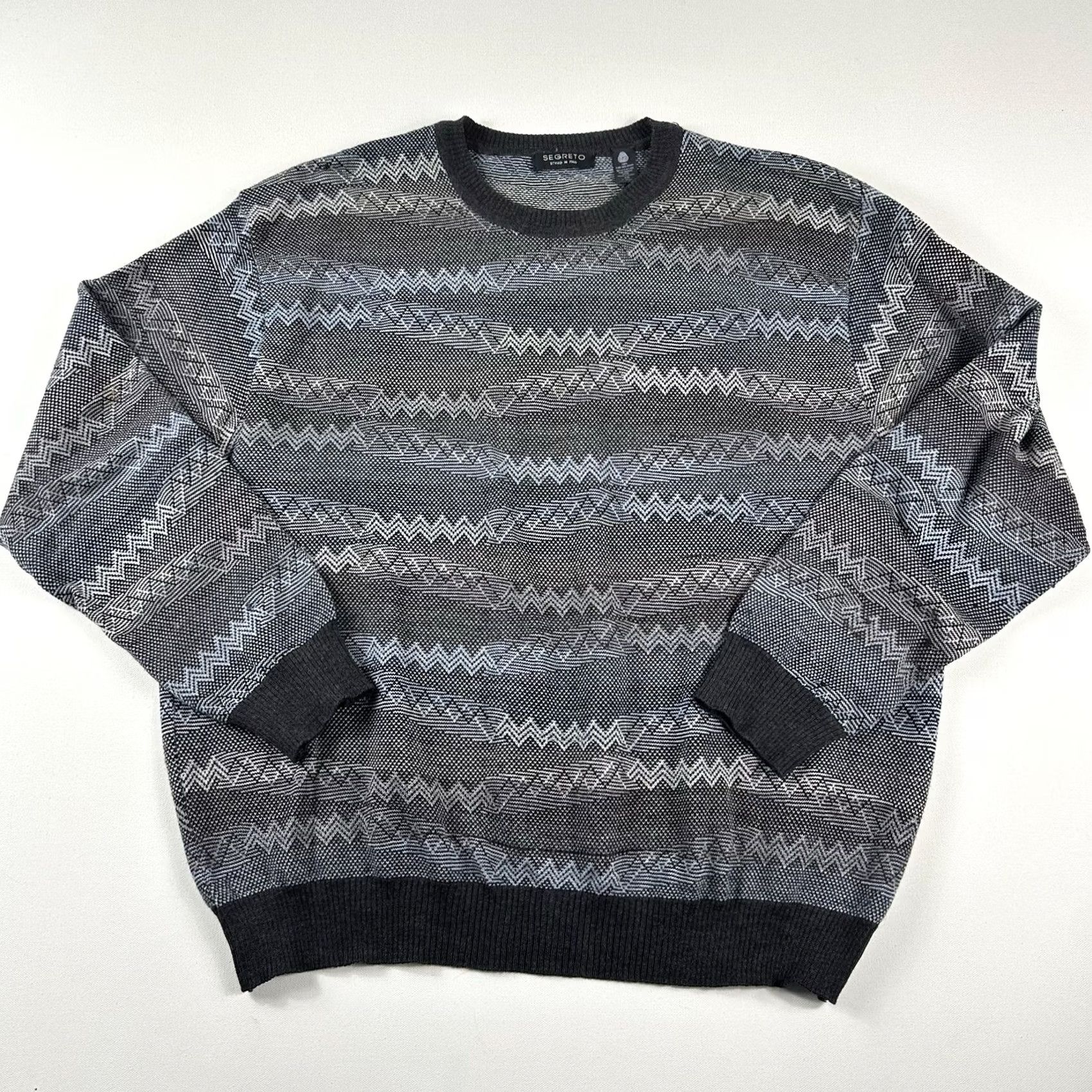 Coogi Segreto Sweater Merino Wool Men’s 2XL Knit Gray Crewneck Coogi Style Preppy Shirt Size US XXL / EU 58 / 5 - 2 Thumbnail