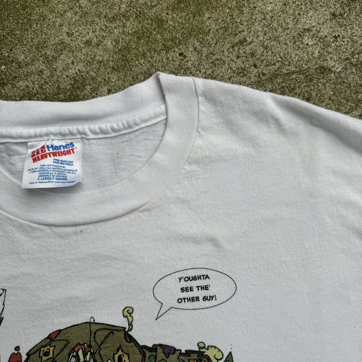 Vintage 90s Keith Giffen Trencher Gun Shot Art Shirt ERD Grunge Size US XL / EU 56 / 4 - 14 Thumbnail