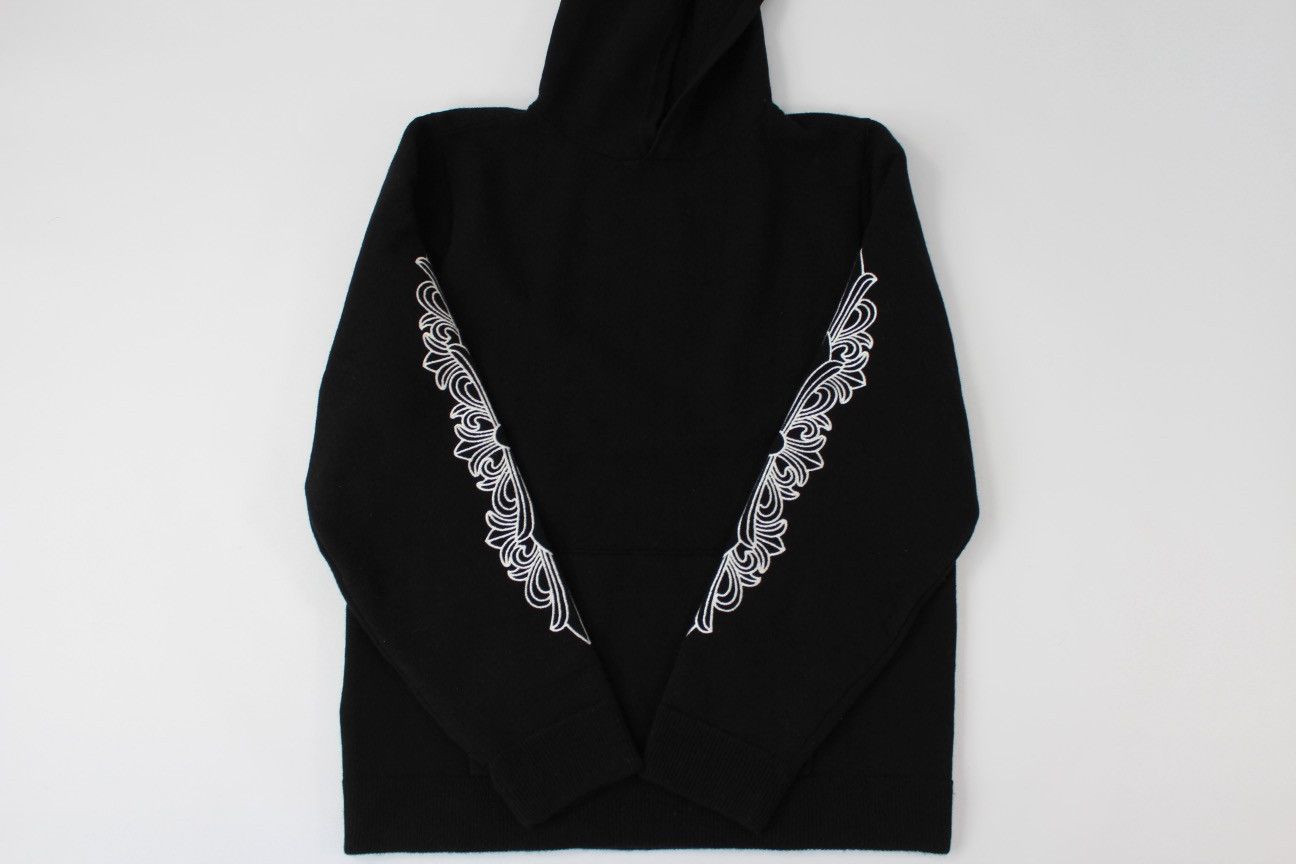 Chrome Hearts Chrome Hearts Cashmere Embroidered Floral Sleeve Hoodie Size US L / EU 52-54 / 3 - 6 Thumbnail