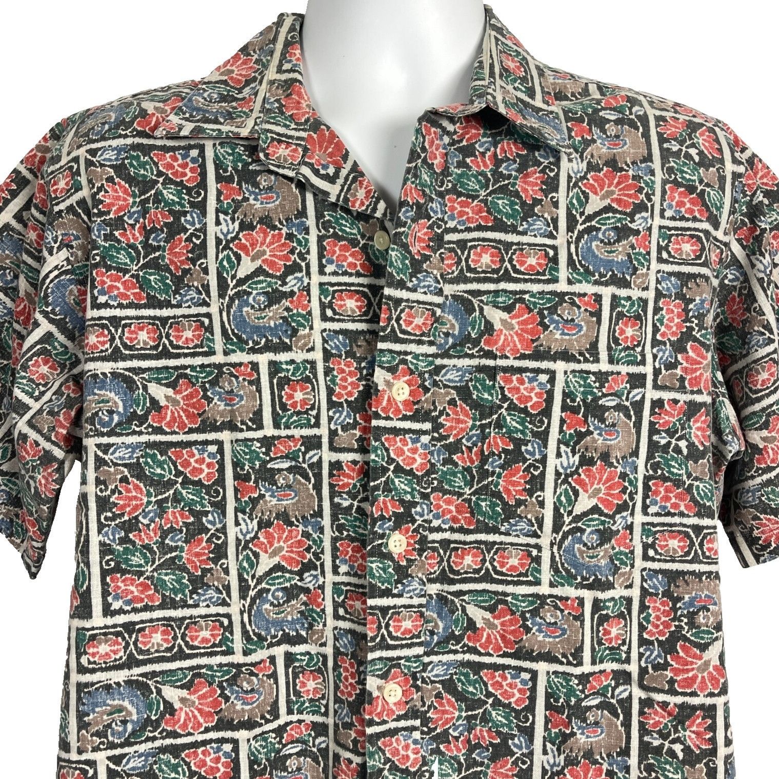Designer Ono Liberty House Mens Vtg Floral Shirt size Large 47x28 Art Size US L / EU 52-54 / 3 - 2 Thumbnail