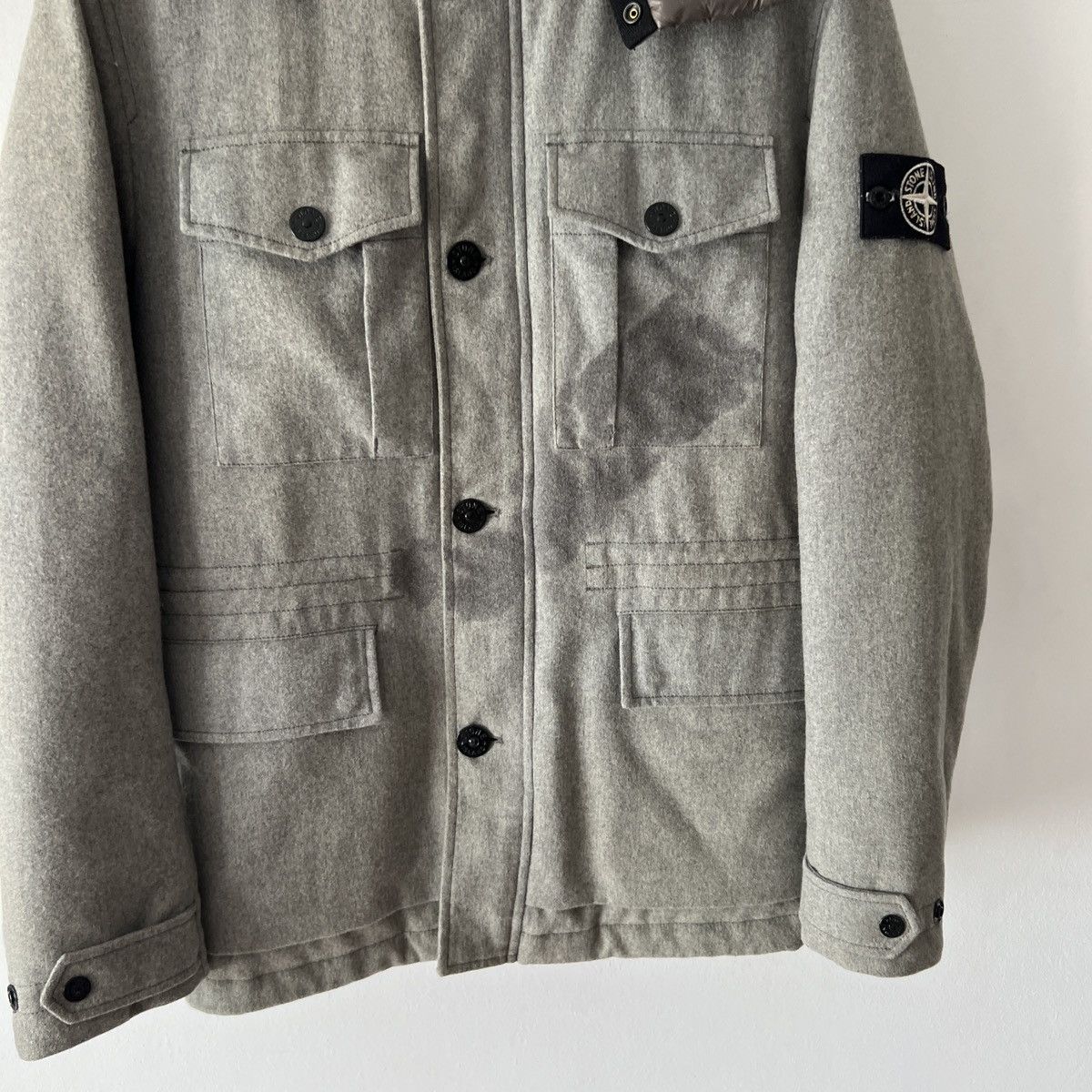 Stone Island 🔥🔥 Stone Island Grey Wool Blend Ice Jacket Size US M / EU 48-50 / 2 - 8 Thumbnail
