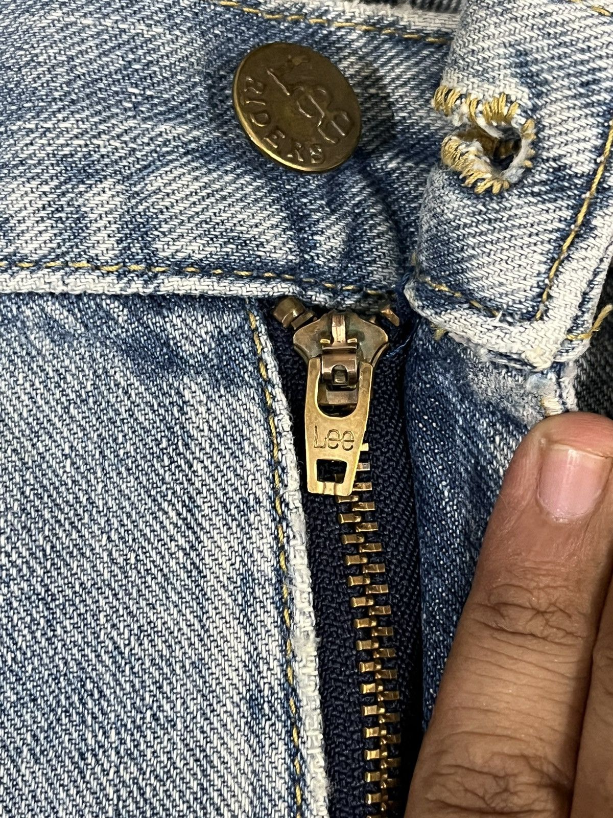 Lee Vintage Lee Riders Sanforized Distressed Denim Size US 33 - 3 Thumbnail