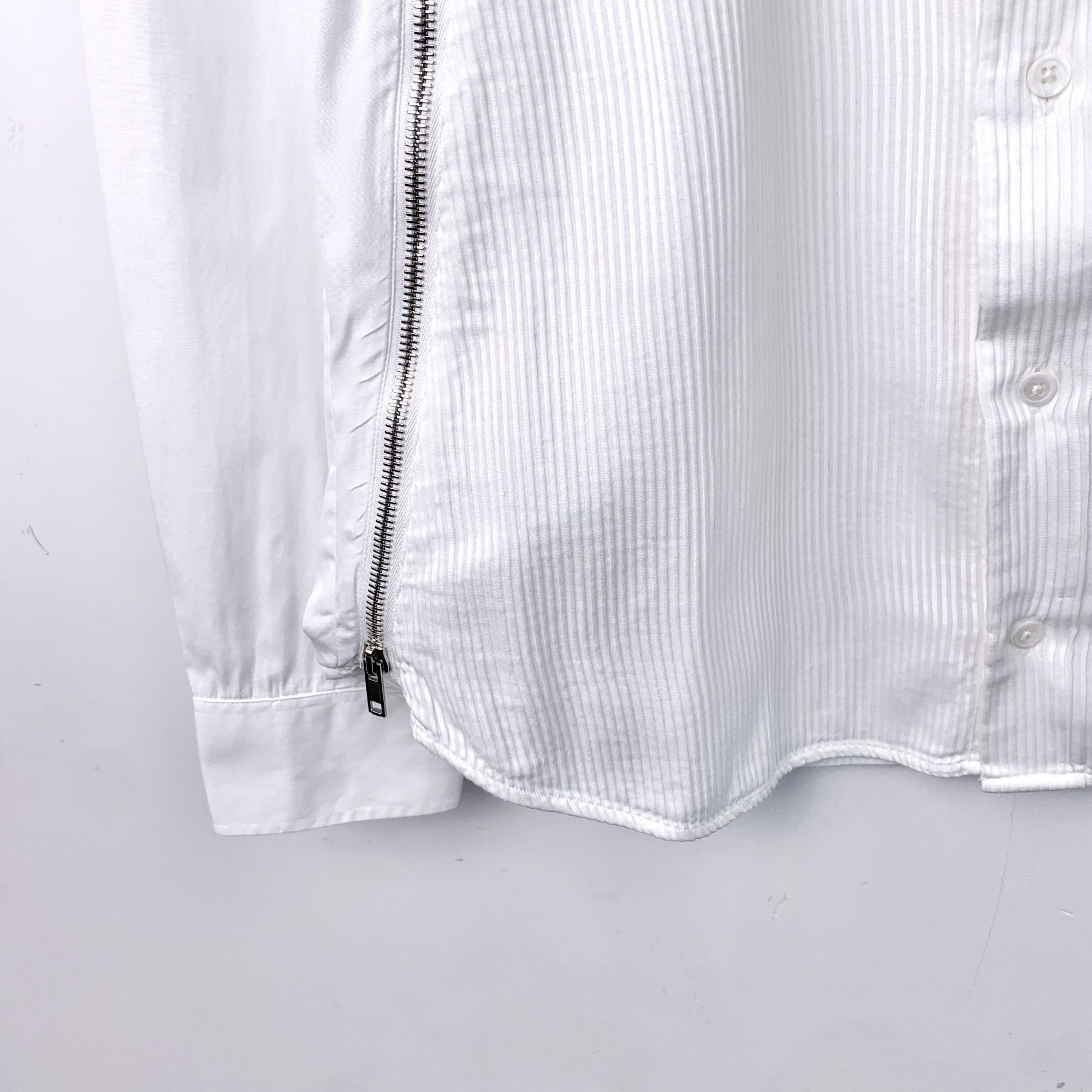 Givenchy Givenchy White Asymmetrical Zipper Cotton Polo Shirt (Size 3 Size US XXS / EU 40 - 5 Thumbnail