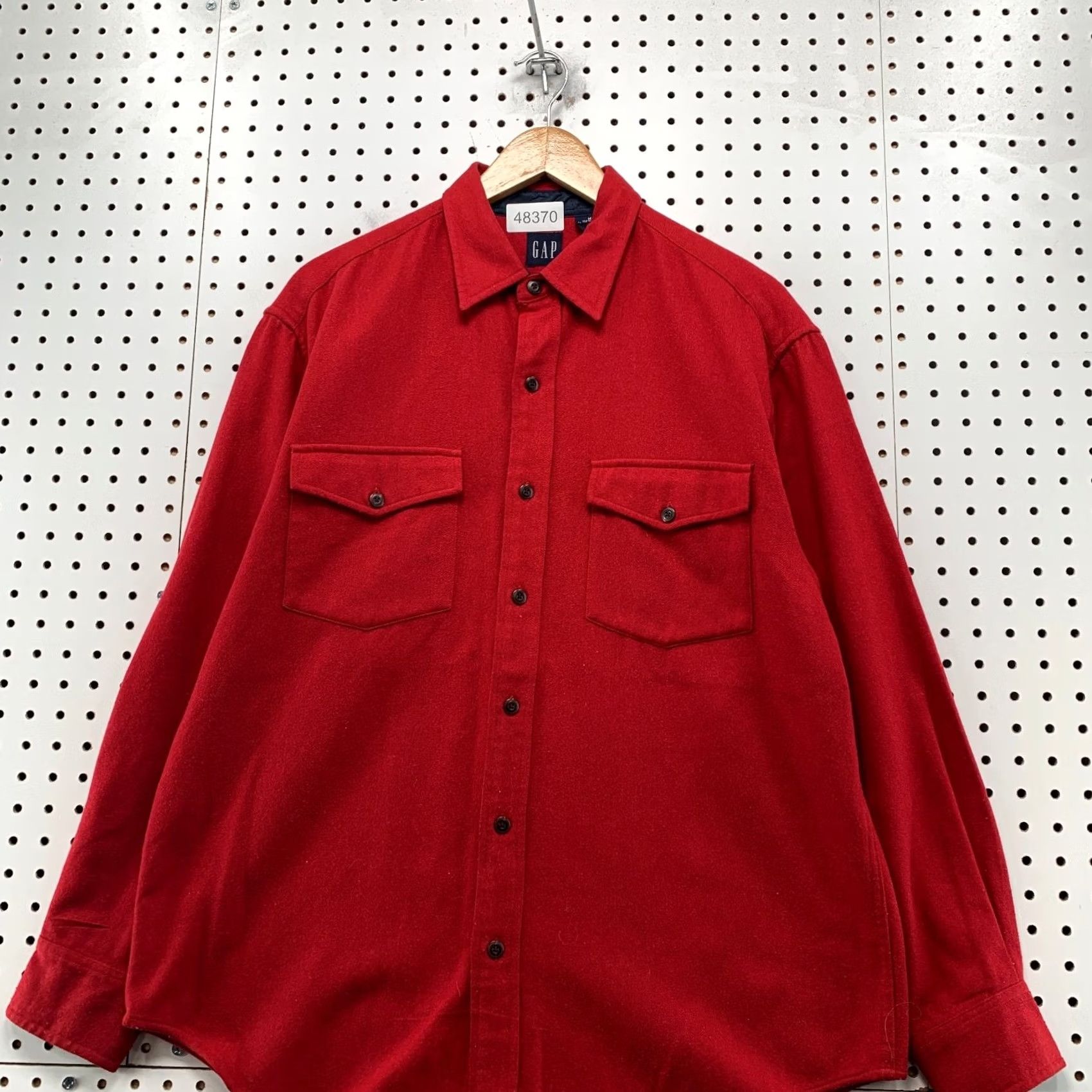 Gap VINTAGE GAP Wool Button Up Shirt Mens M Red Plaid 90s Long Sleeve Casual Button-Up Size US M / EU 48-50 / 2 - 4 Thumbnail