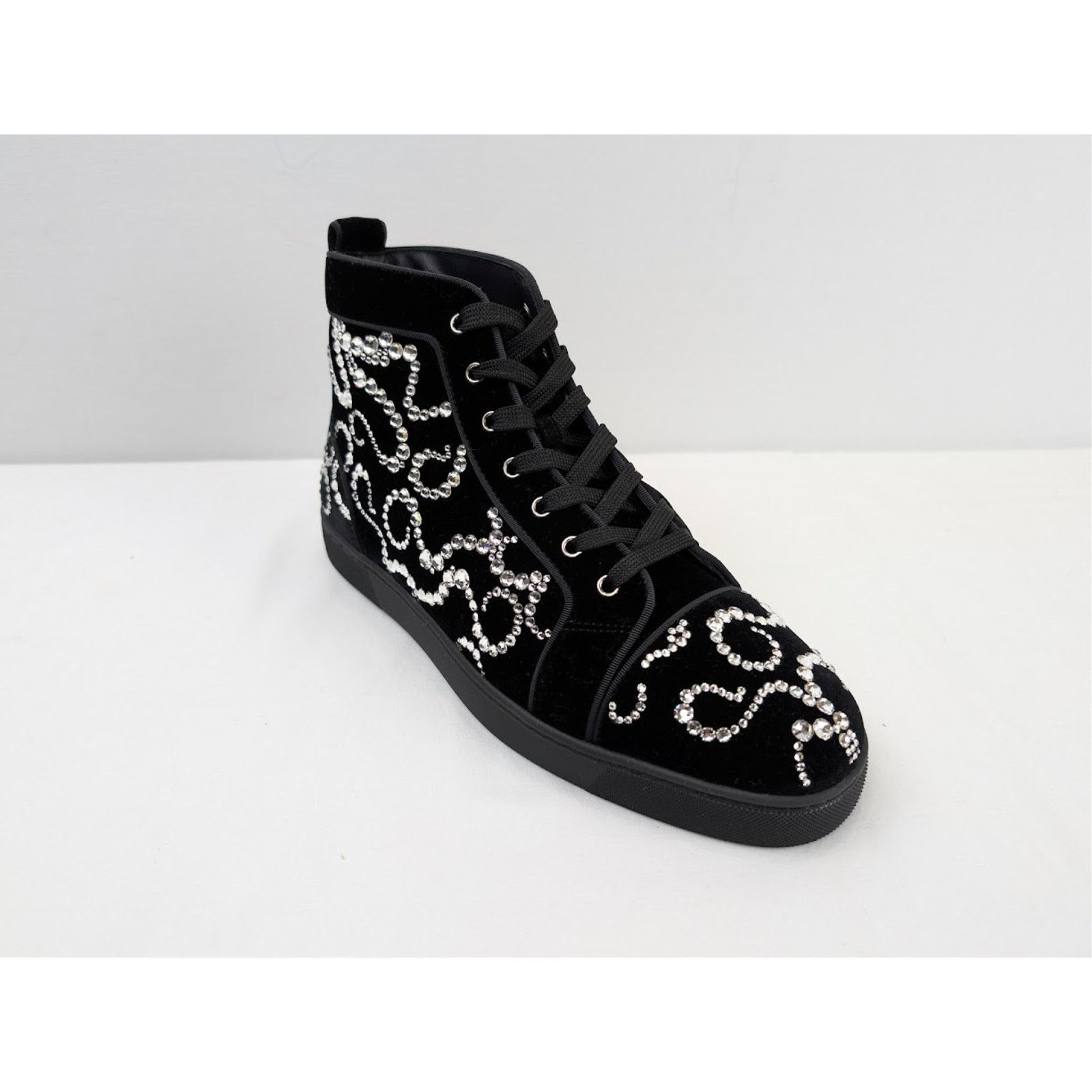 Christian Louboutin o1rshd1 Octolouis Strass Sneakers in Black/Crystal Size US 9 / EU 42 - 2 Thumbnail