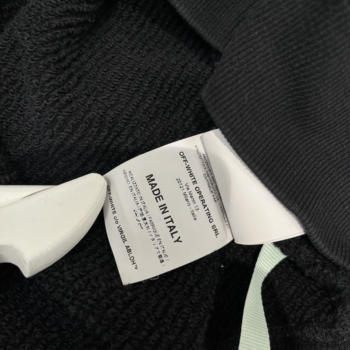 Off-White Off-White Crop Top Hoodie Black Size M / US 6-8 / IT 42-44 - 12 Thumbnail