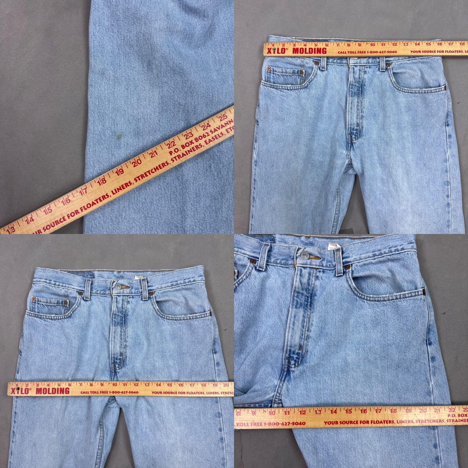 Levi's VINTAGE Levi's Jeans Mens 34x30 Blue Denim Pant Washout Faded Thrashed Levi's 505 Regular Jeans Mens BLAH Size US 34 / EU 50 - 8 Thumbnail