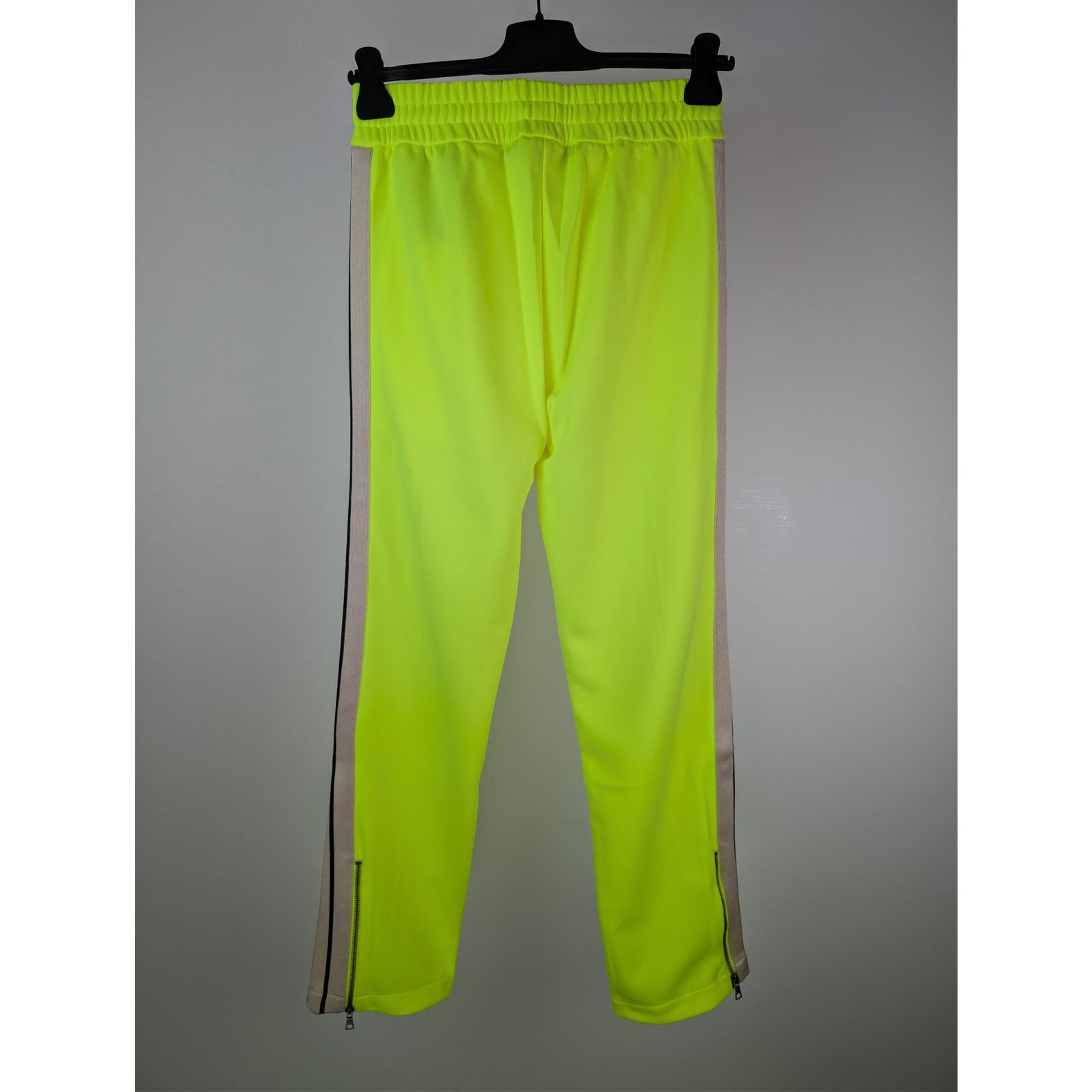 Palm Angels o1rshd1 Classic Logo Track Pants in Yellow Fluo / Off White Size US 32 / EU 48 - 17 Thumbnail