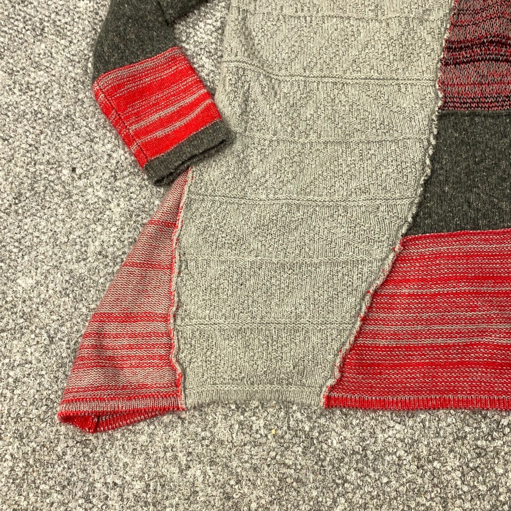 Vintage Style & Co Womens Sweater Petite Medium Red Boho Patchwork Aztec Knit Pullover Round Neck Womens Size M / US 6-8 / IT 42-44 - 5 Thumbnail