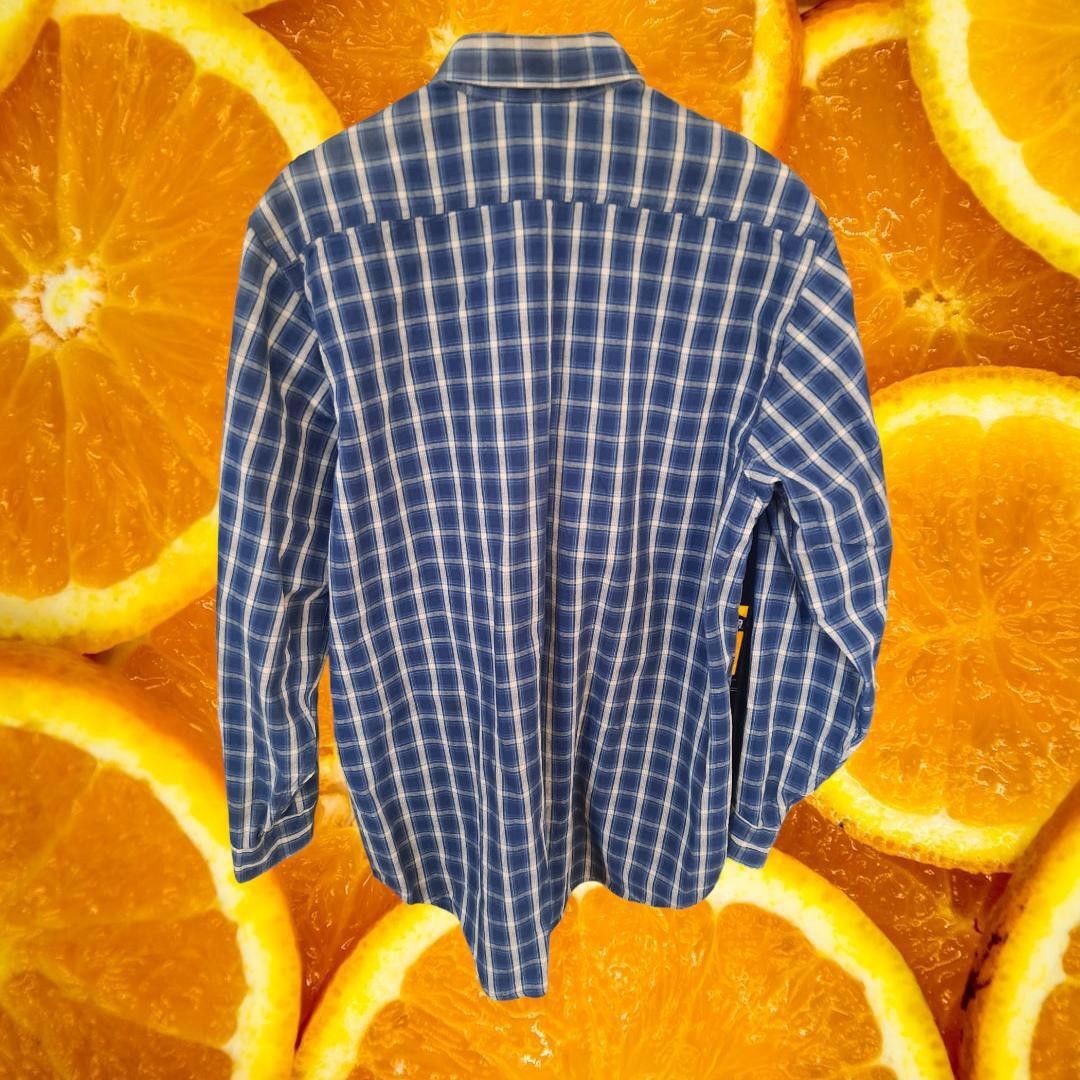 Carhartt Carhartt Blue Tan Plaid Button Up Shirt 100% Cotton Size Med Size US L / EU 52-54 / 3 - 6 Thumbnail